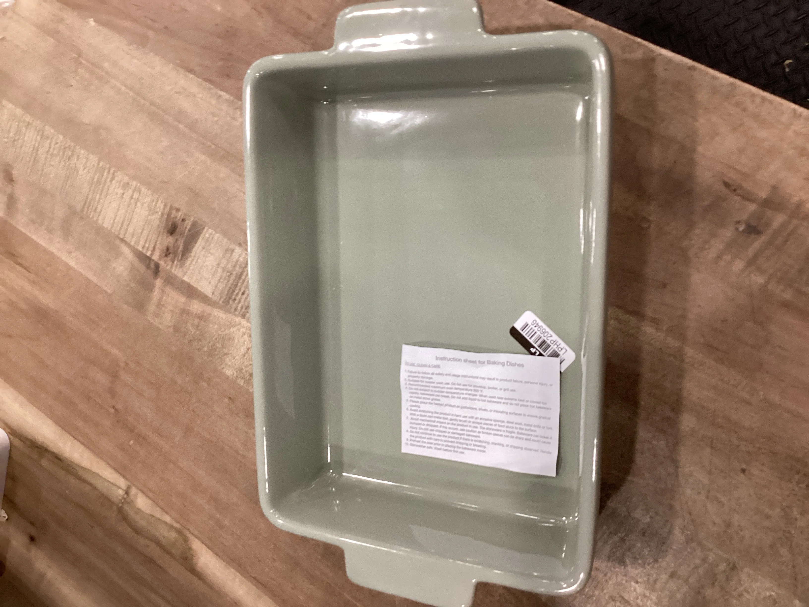 2pc Stoneware Rectangle Baking Dish Set Sage Green - Image 7