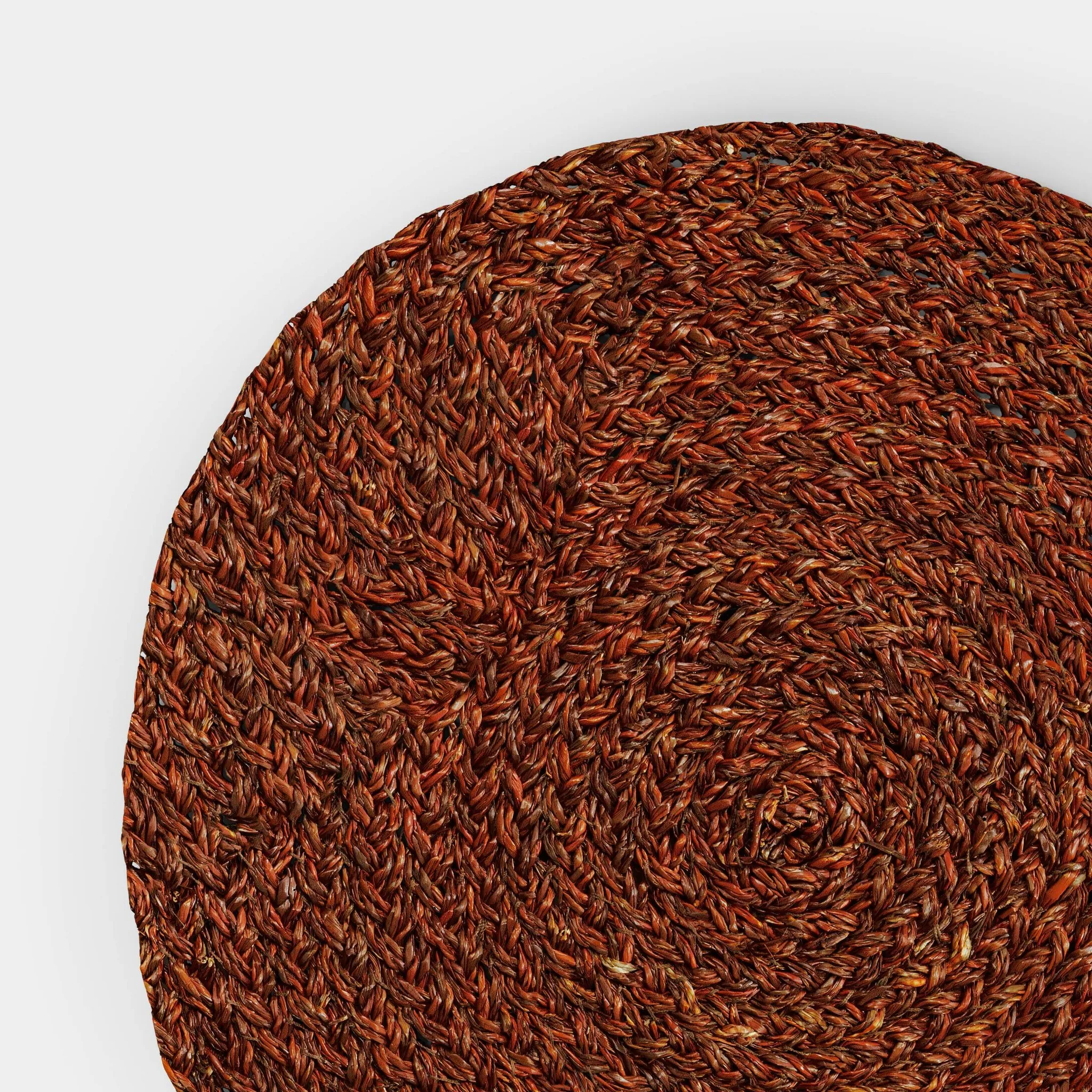 2pk Braided Seagrass Charger Dark Brown - Image 4
