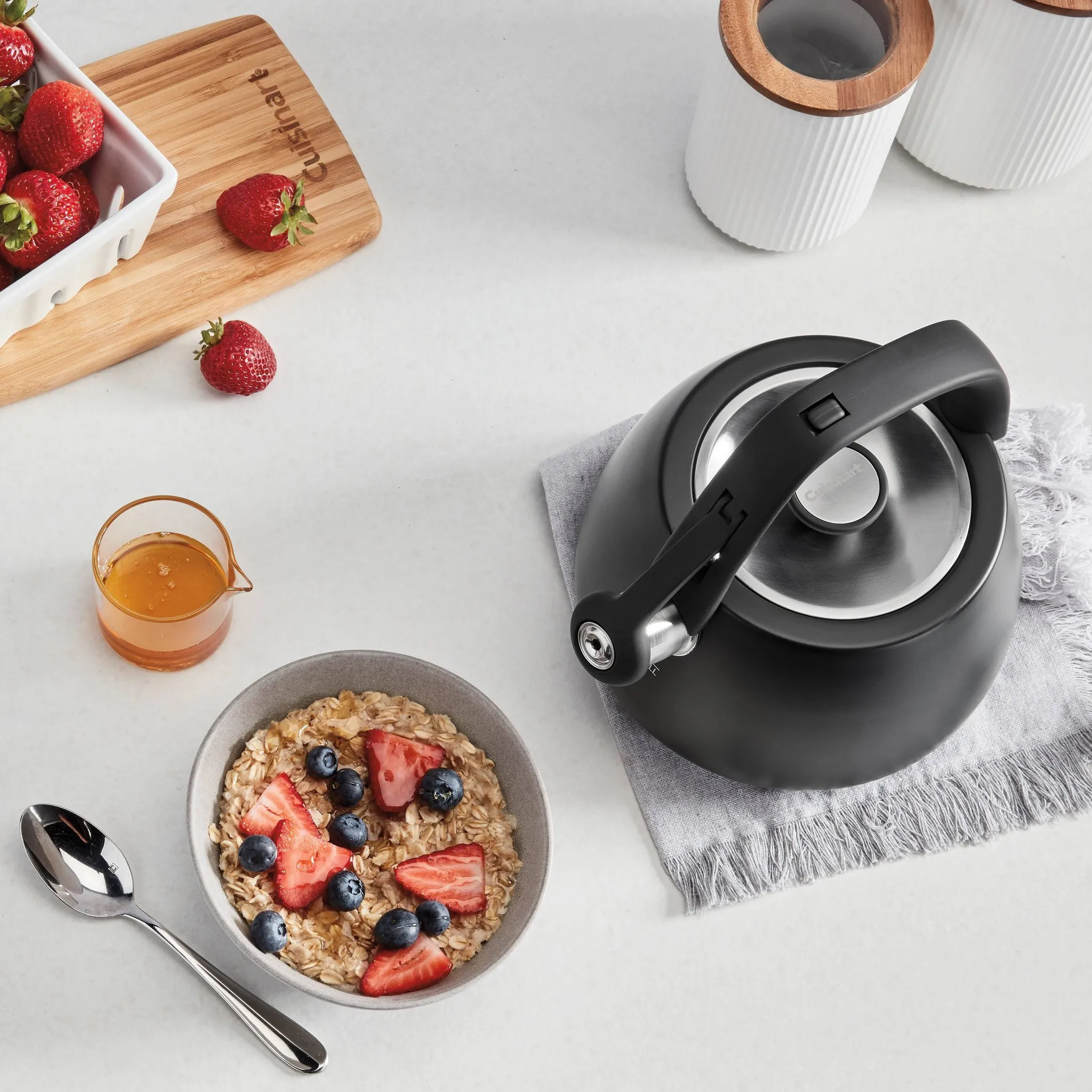 2qt Stainless Steel Stovetop Kettle- Matte Black - Image 2