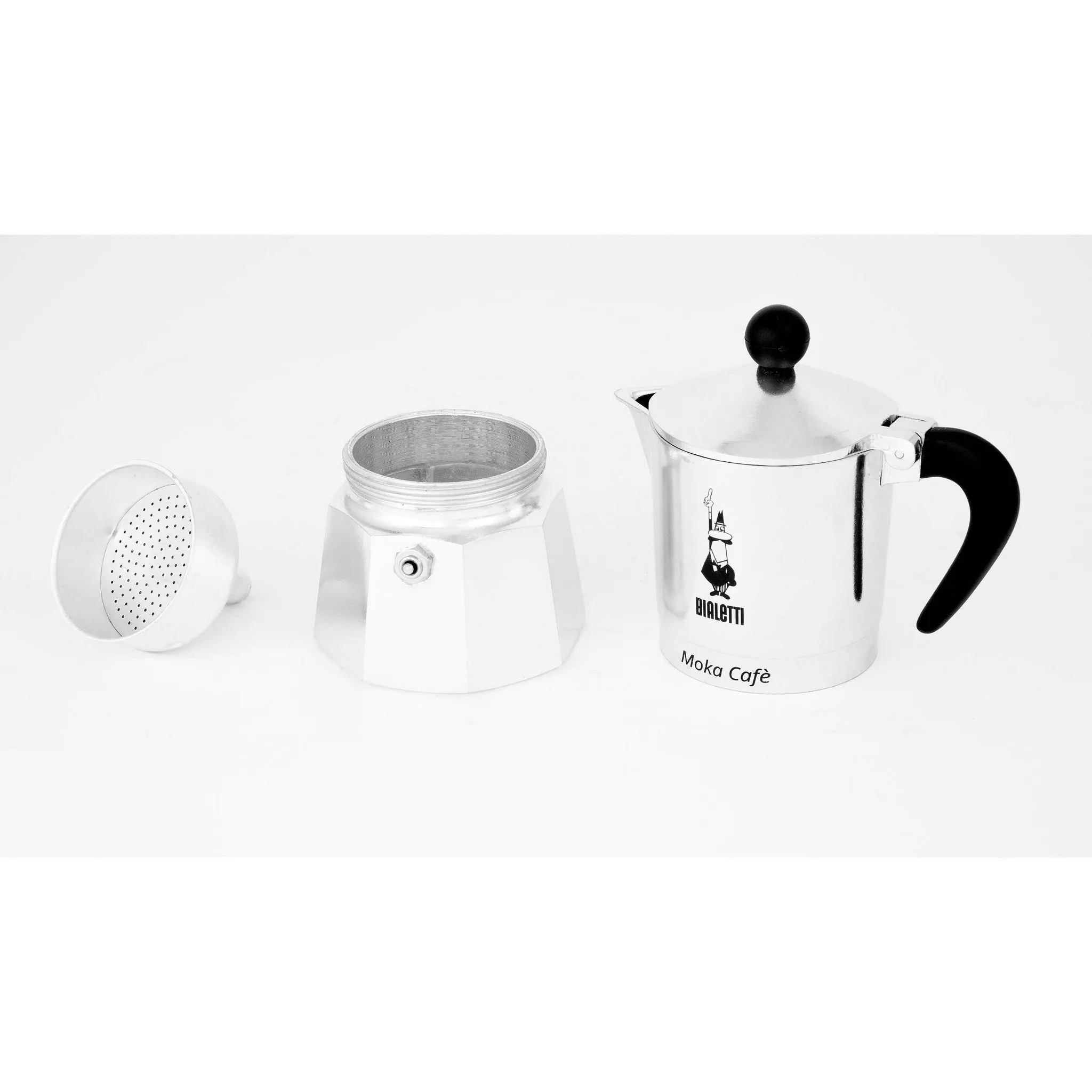 3 Cup Moka Stovetop Espresso Maker - Silver - Image 3