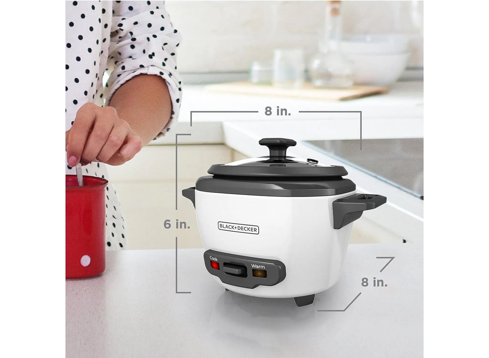 3-Cup Rice Cooker - Black - Image 3