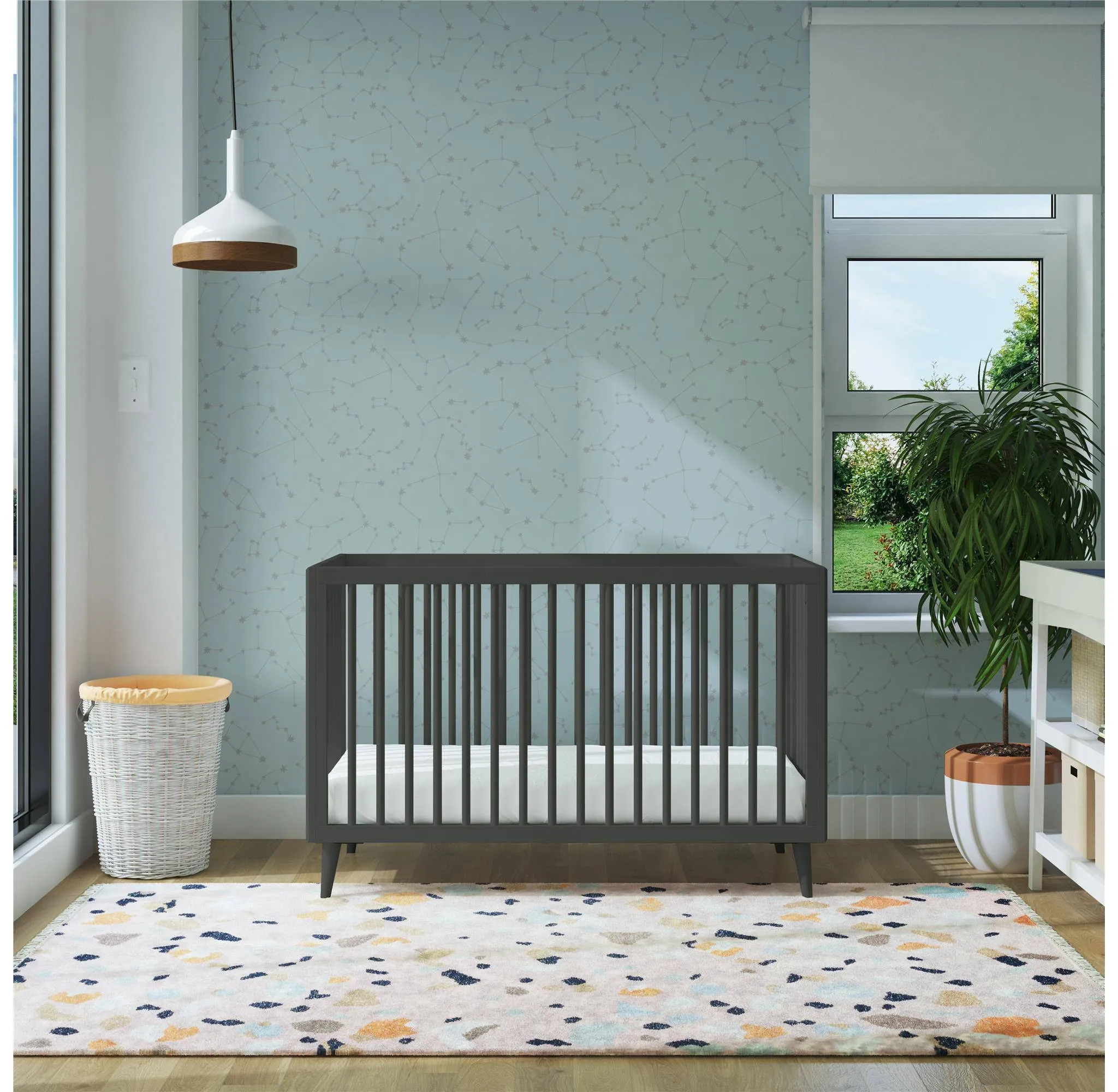 3-in-1 Convertible Baby Crib - Olive - Image 4