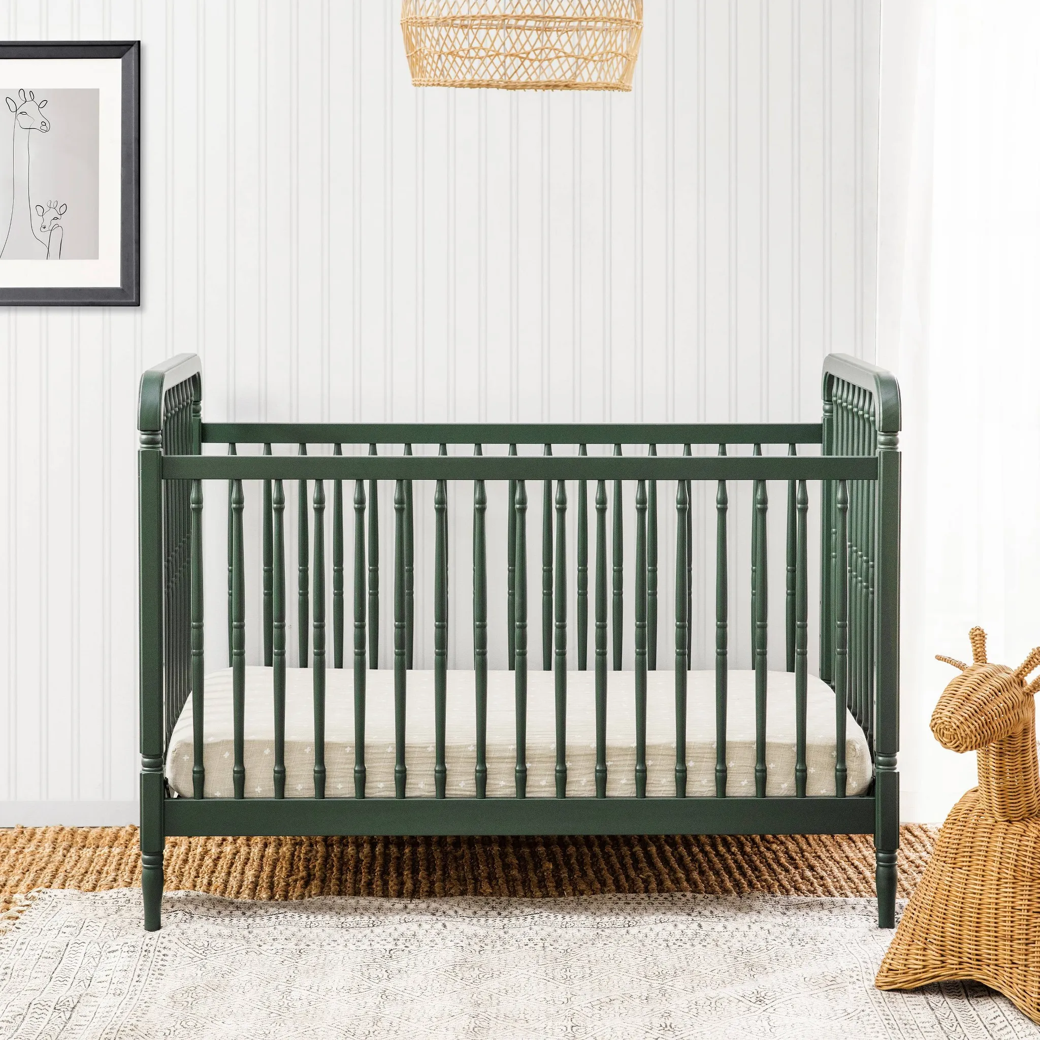 3 in 1 Convertible Spindle Crib - Toddler Bed Conversion Kit - Image 2