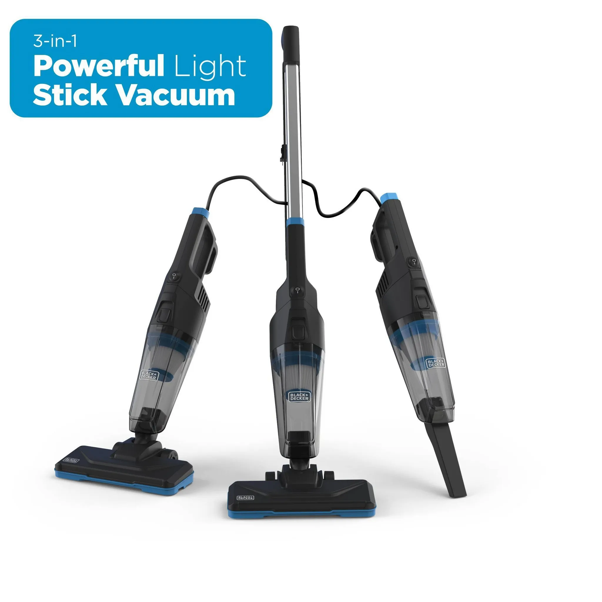 3-in-1 Corded Stick Vacuum - Black - Image 3