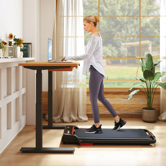 3 in 1 Folding Treadmill With Remote Control and LED Display-Red - Image 3