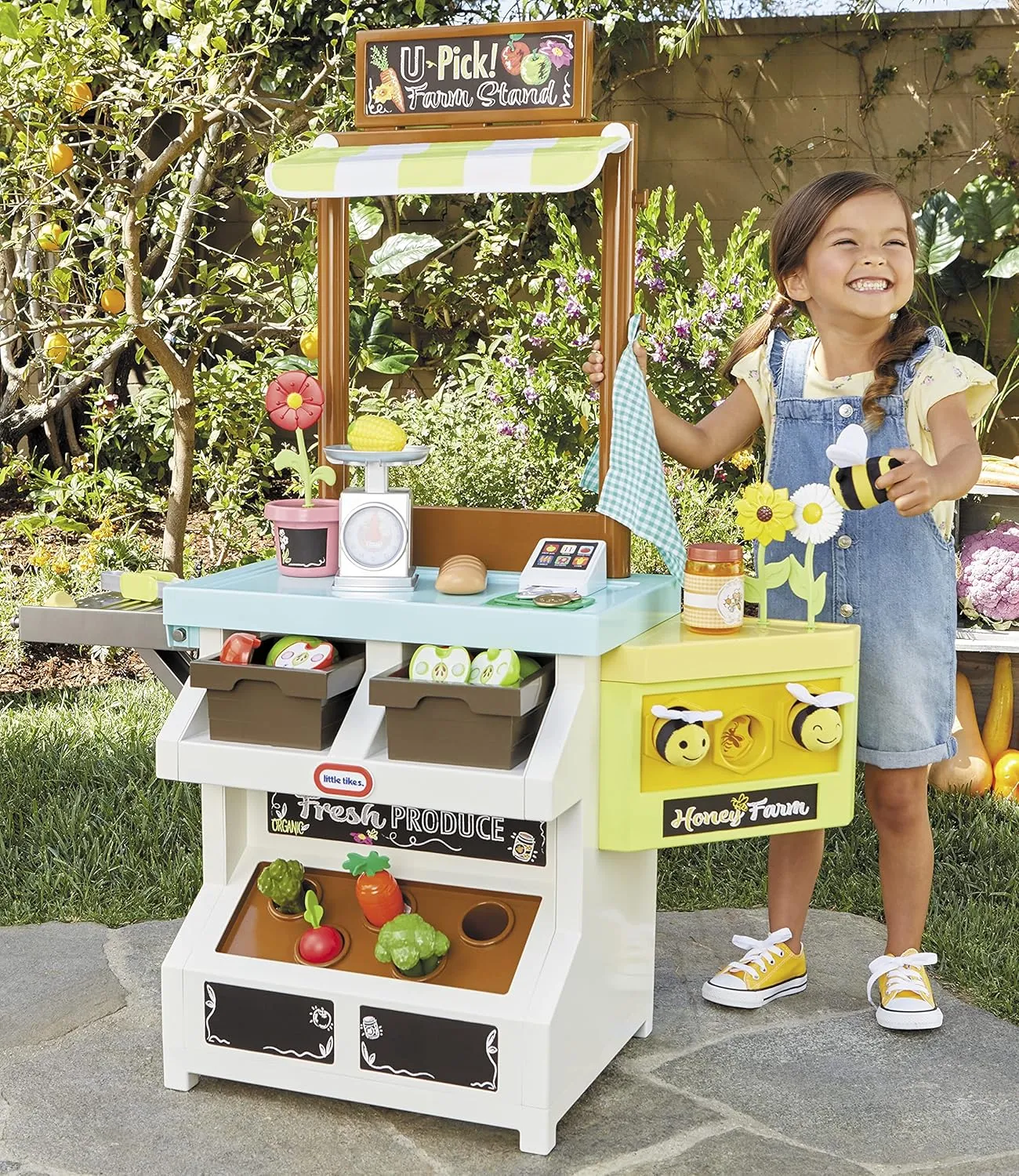 3-in-1 Garden to Table Market Pretend Playset - Image 2