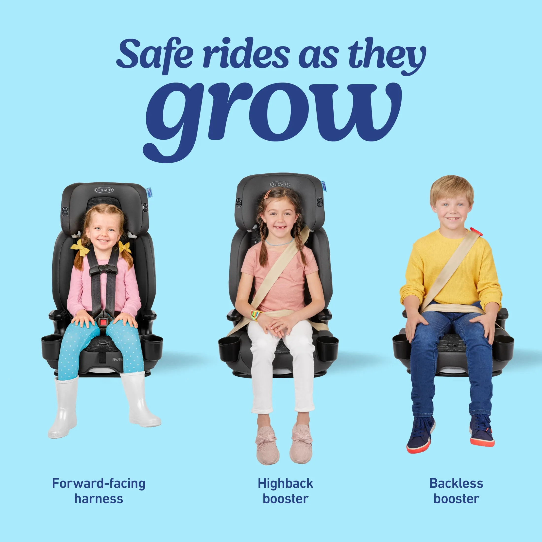 Nautilus 2.0 3-in-1 Harness Booster Car Seat - Kara - Image 5
