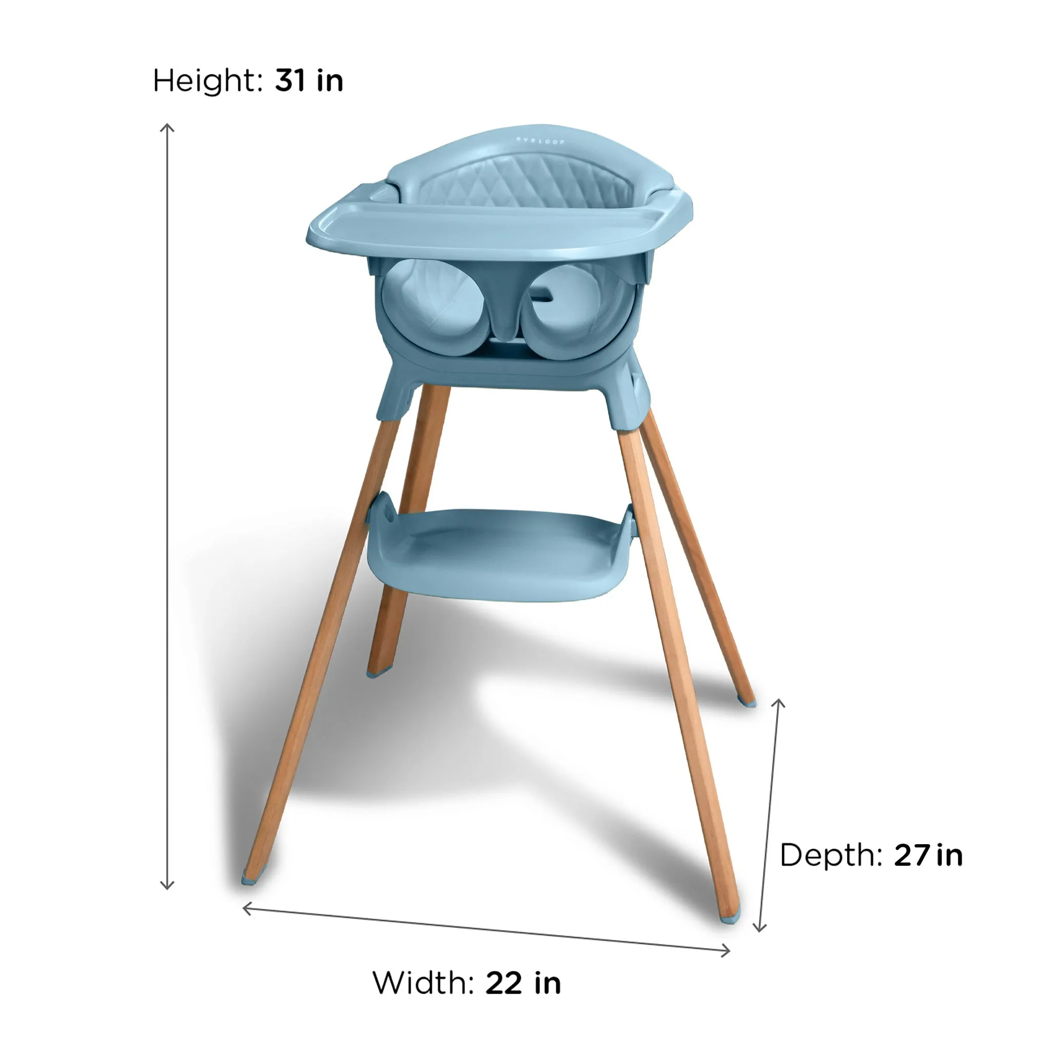 3-in-1 High Chair - Nantucket Blue - Image 6