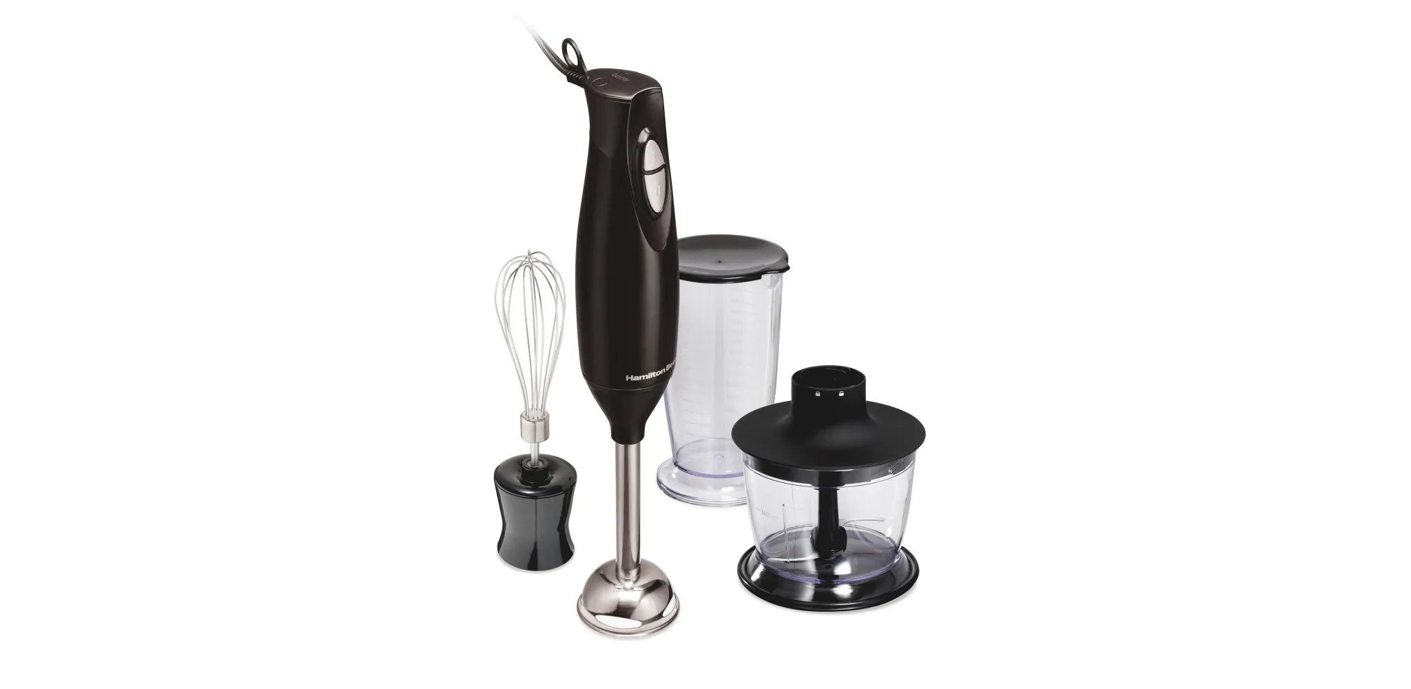 3-in-1 Immersion Hand Blender with Whisk - Black - Image 4