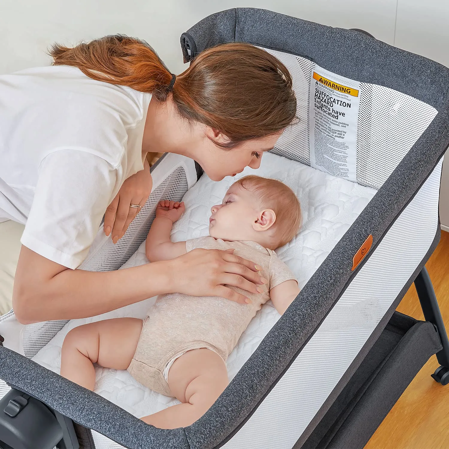 3 in 1 Infant and Toddler Cradle - Black and Grey - Image 2