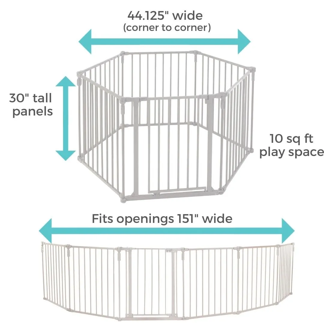 3 in 1 Metal Superyard 6 Panel Play Yard - Image 3