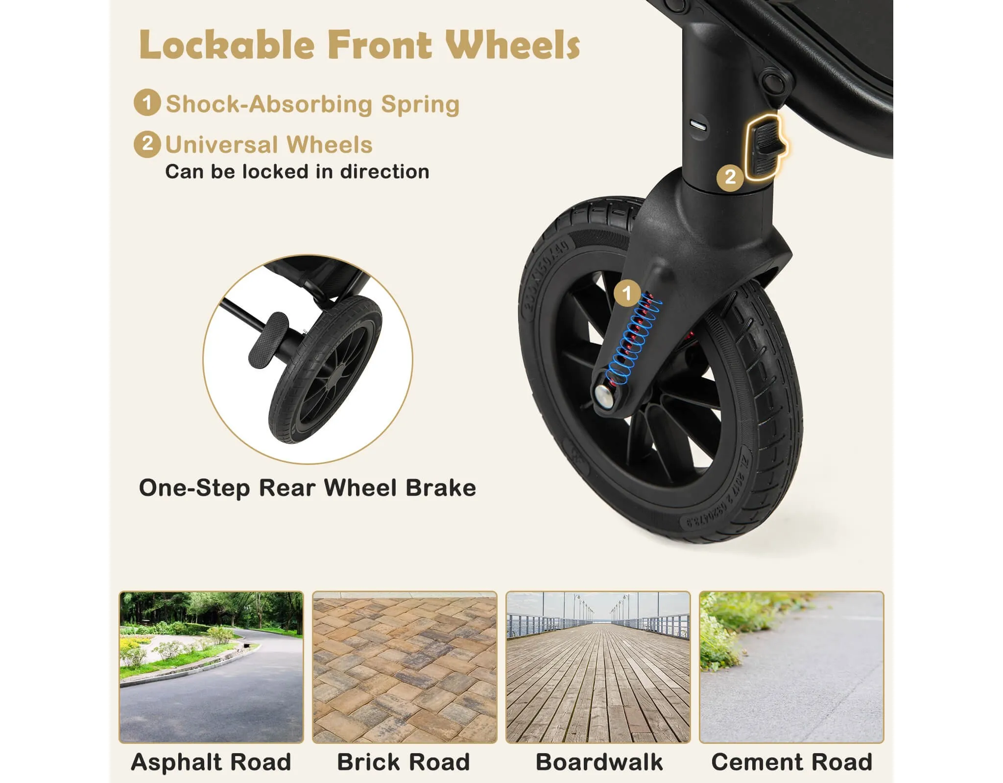 3-in-1 Newborn Stroller - Black - Image 3