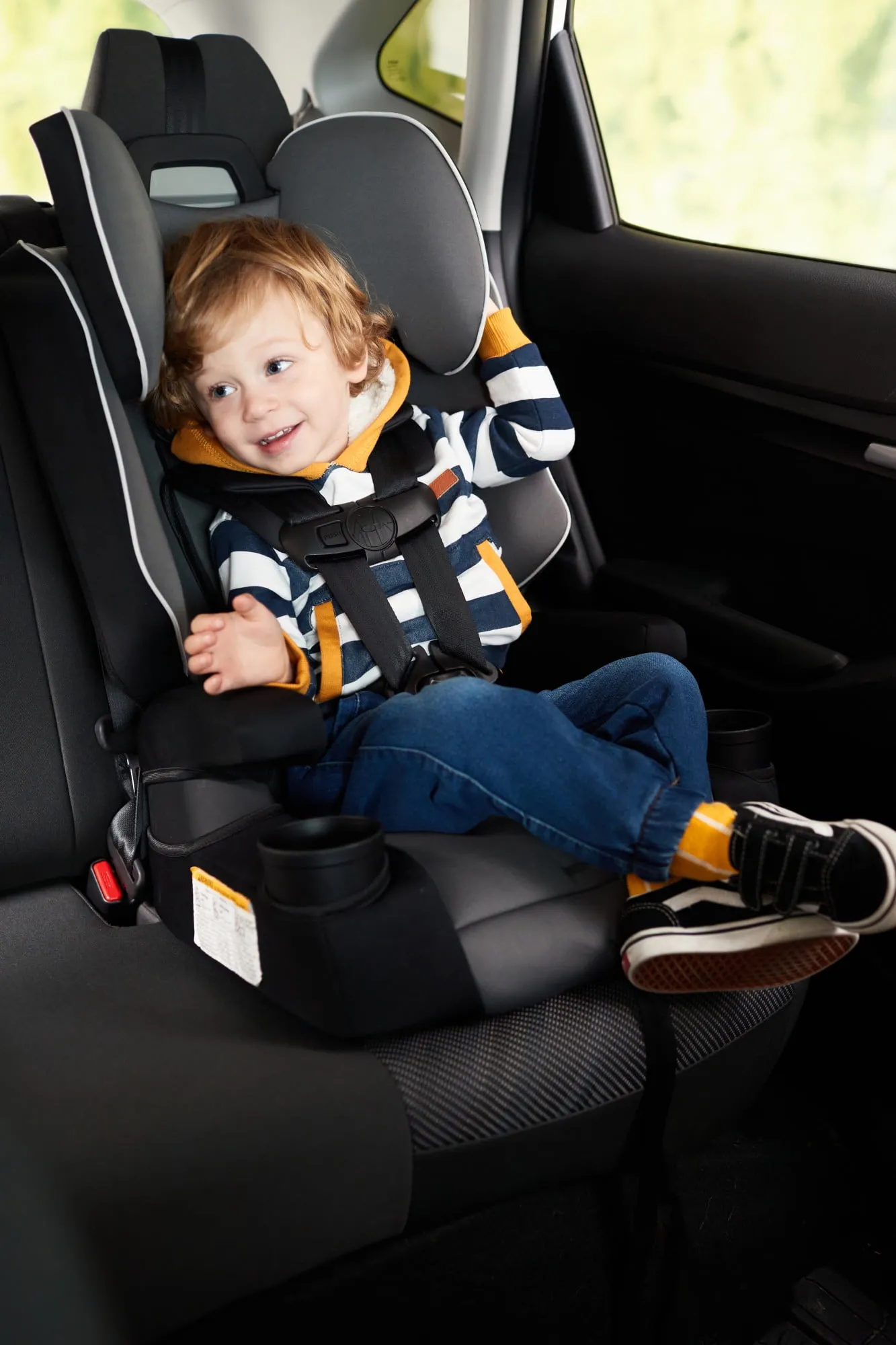 Comfort Ride 3-in-1 Toddler Booster Car Seat, Lilac Shade II - Image 3