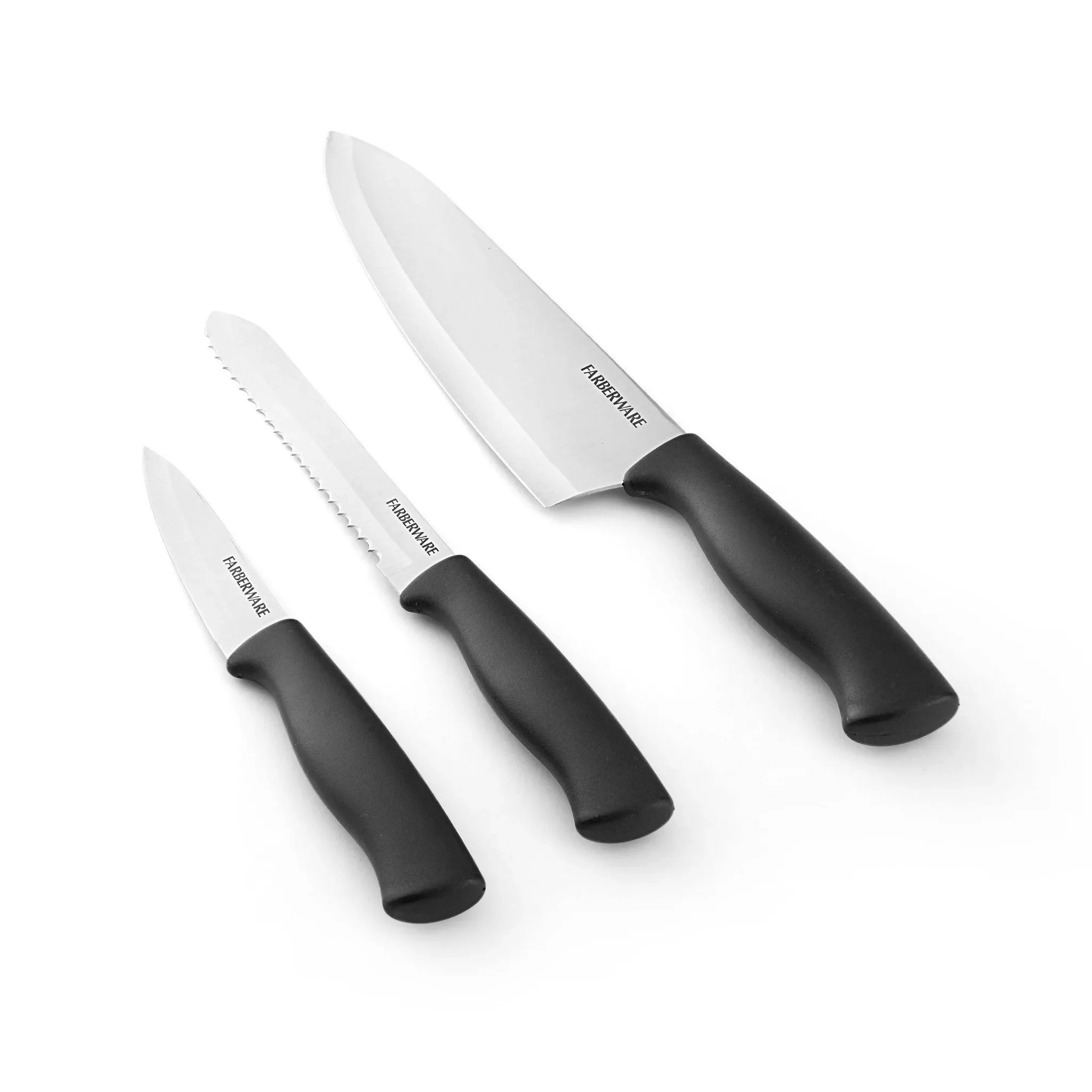 3 Piece Chef Knife Set - Black