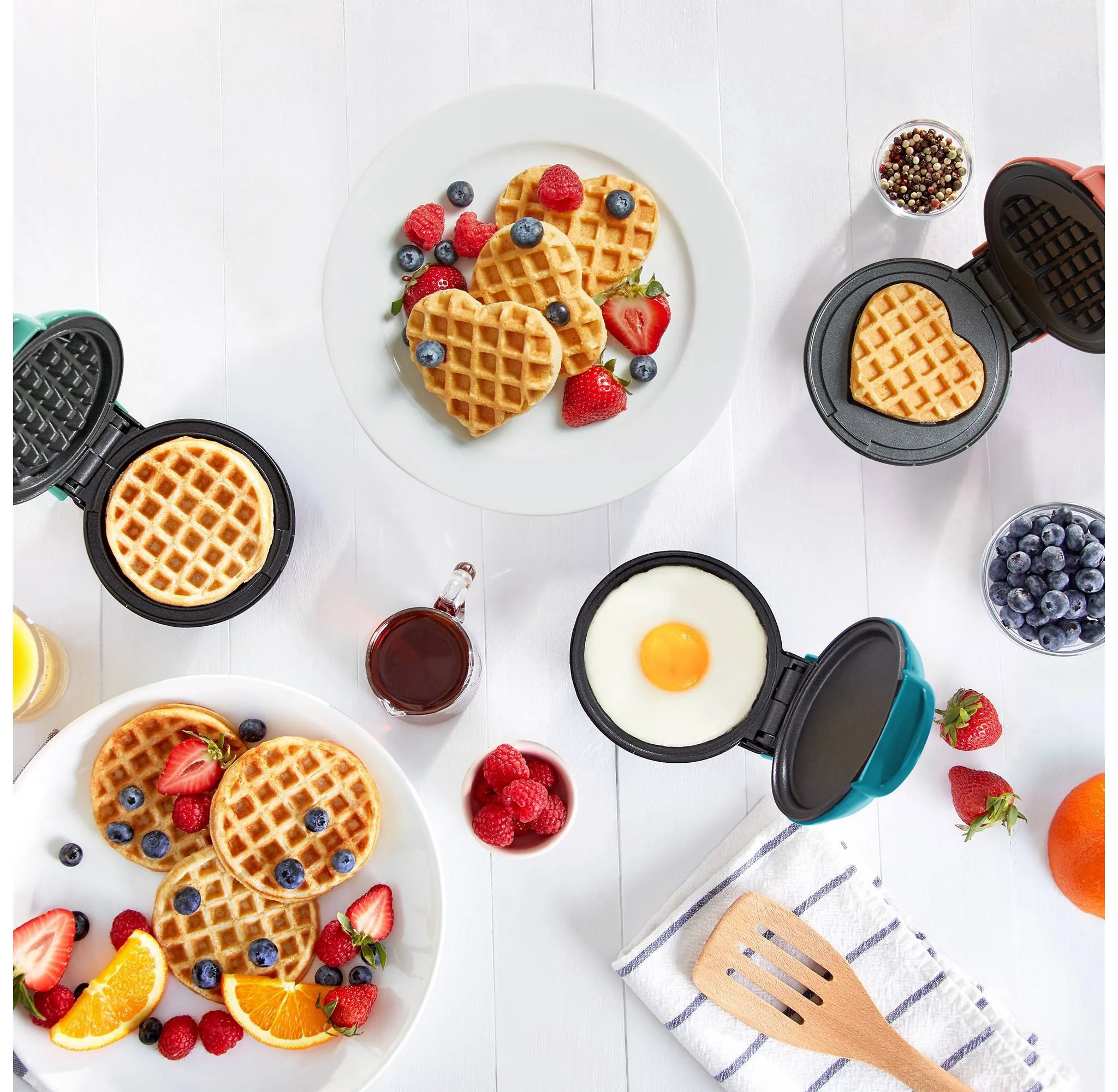 3 Piece Mini Set- Griddle, Waffle Maker, and Heart Waffle Maker - Image 2