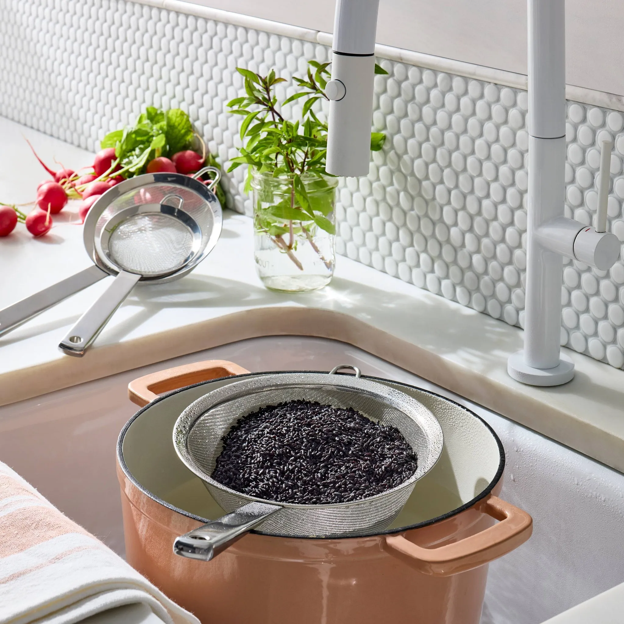 3-Piece Stainless Steel Mesh Strainer Set - Silver - Image 2