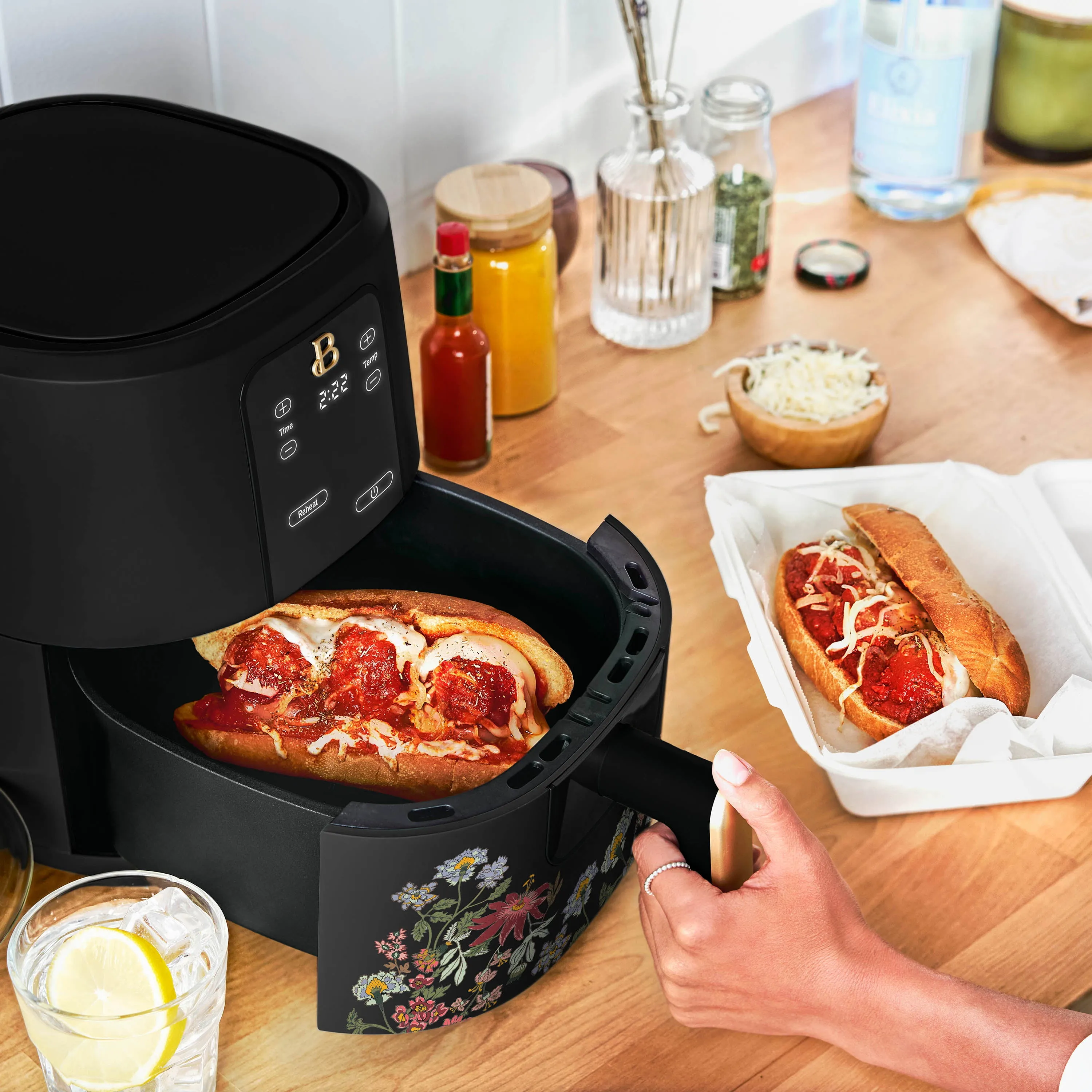 3 Qt Air Fryer - Wildflower Black Sesame - Image 4