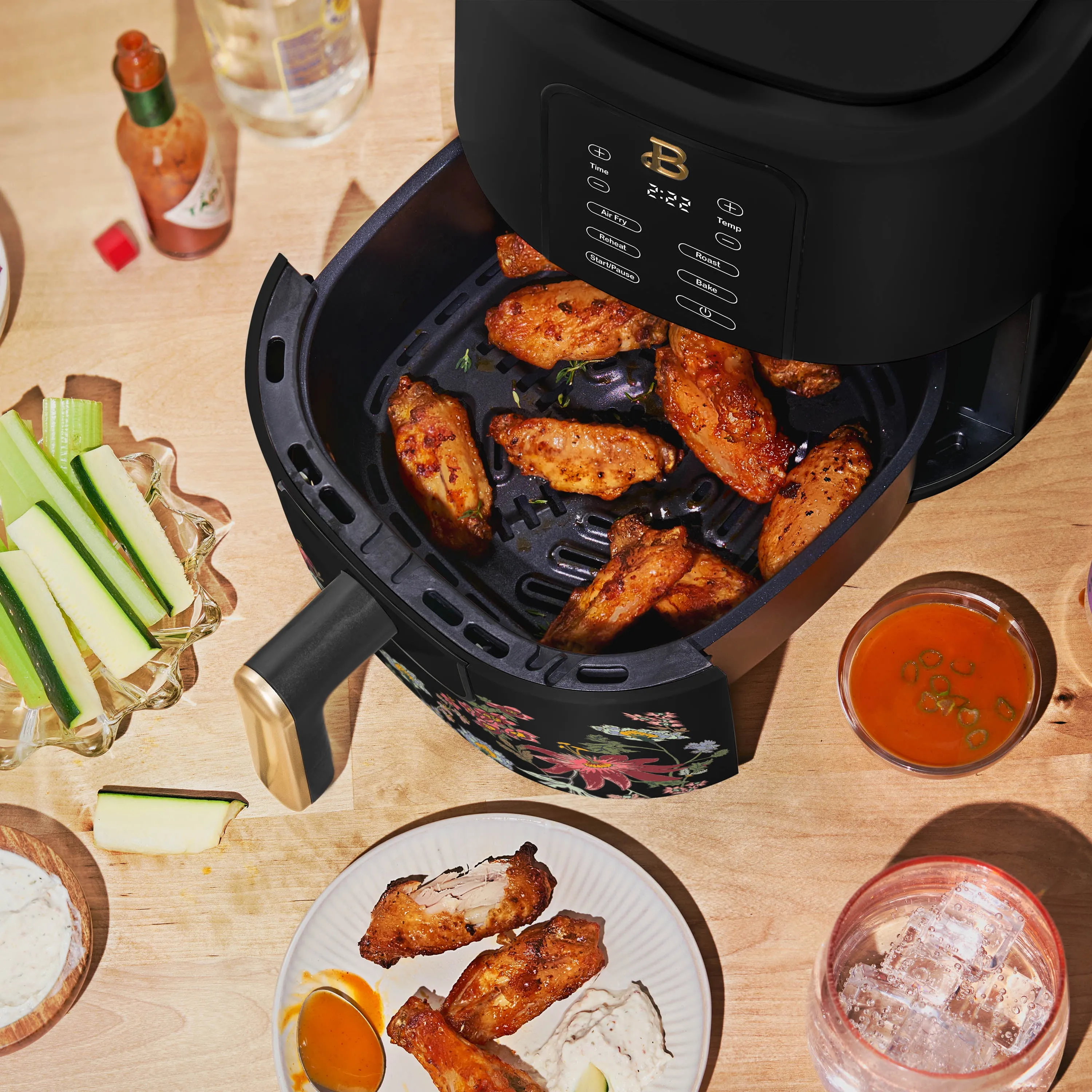 3 Qt Air Fryer - Wildflower Black Sesame - Image 5