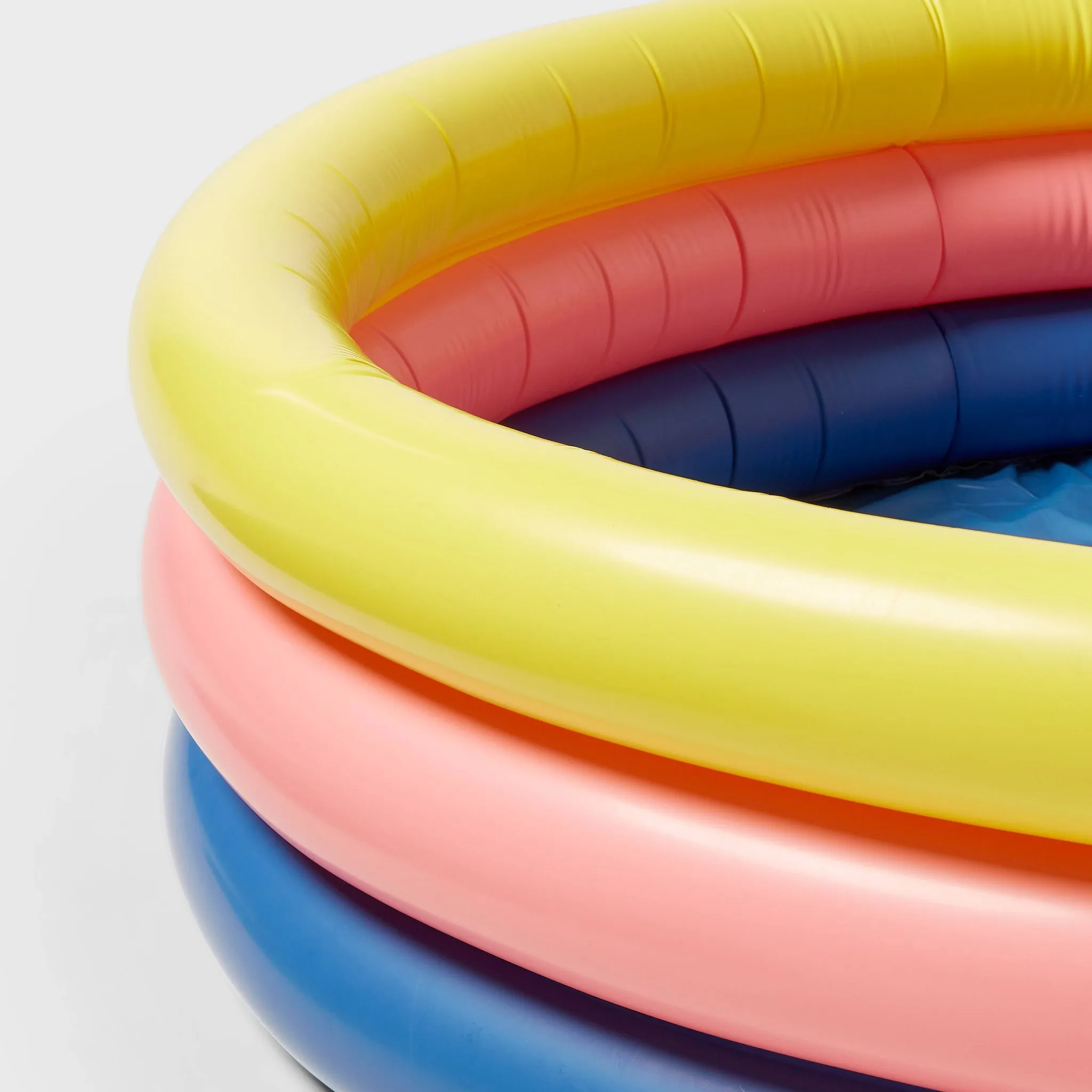 3 Ring Round Kiddie Pool - Yellow/Pink/Navy - Image 3