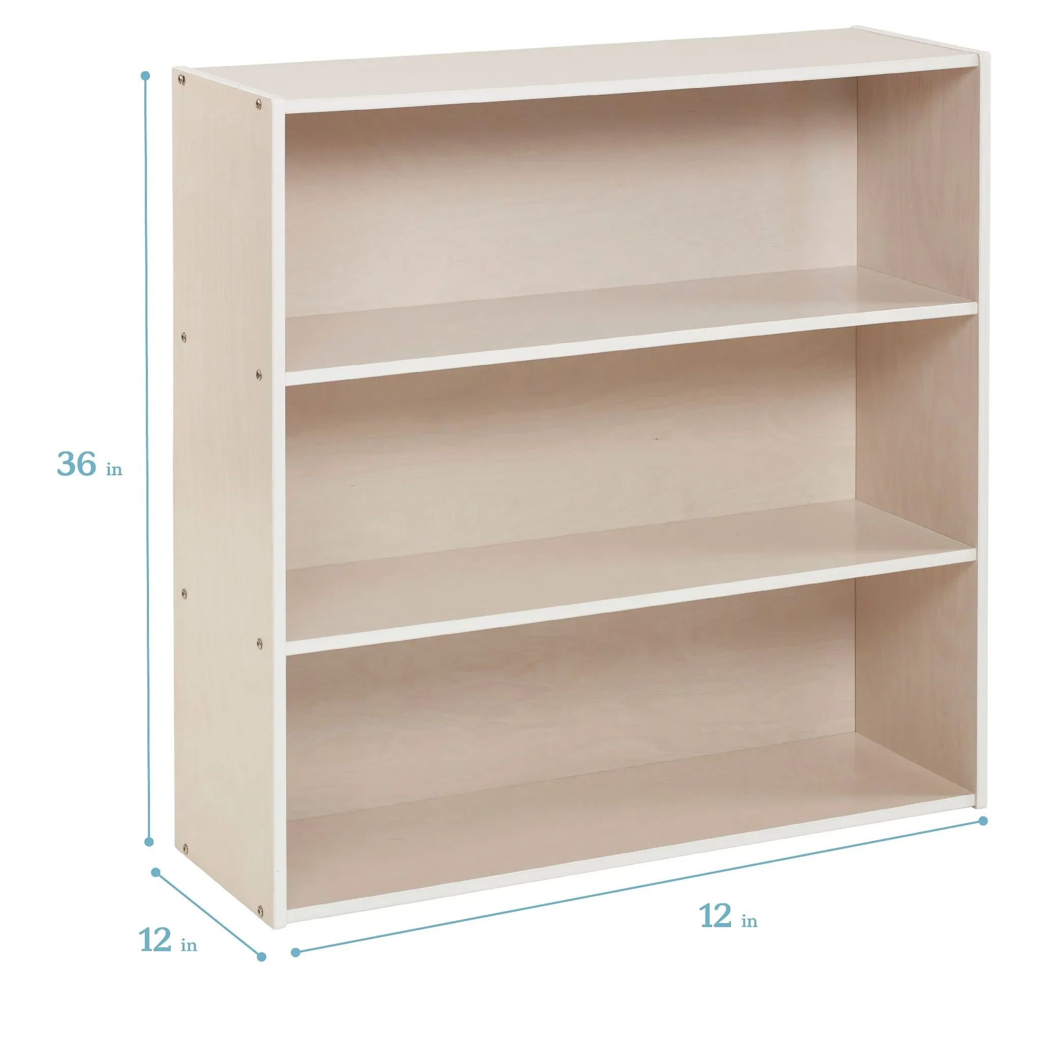 3-Shelf Storage Cabinet - White Wash - Image 2