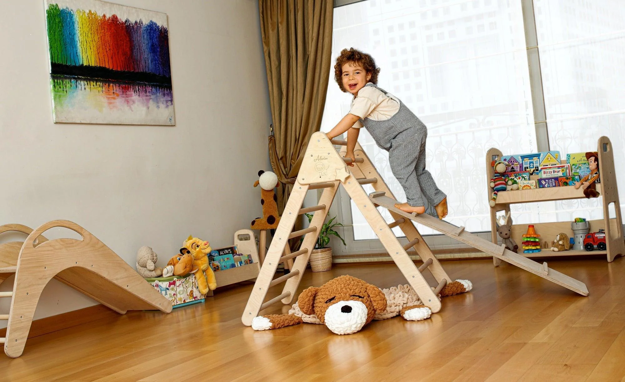 3 Size Montessori Triangle Climber Set | Indoor Playground for Kids - Image 39