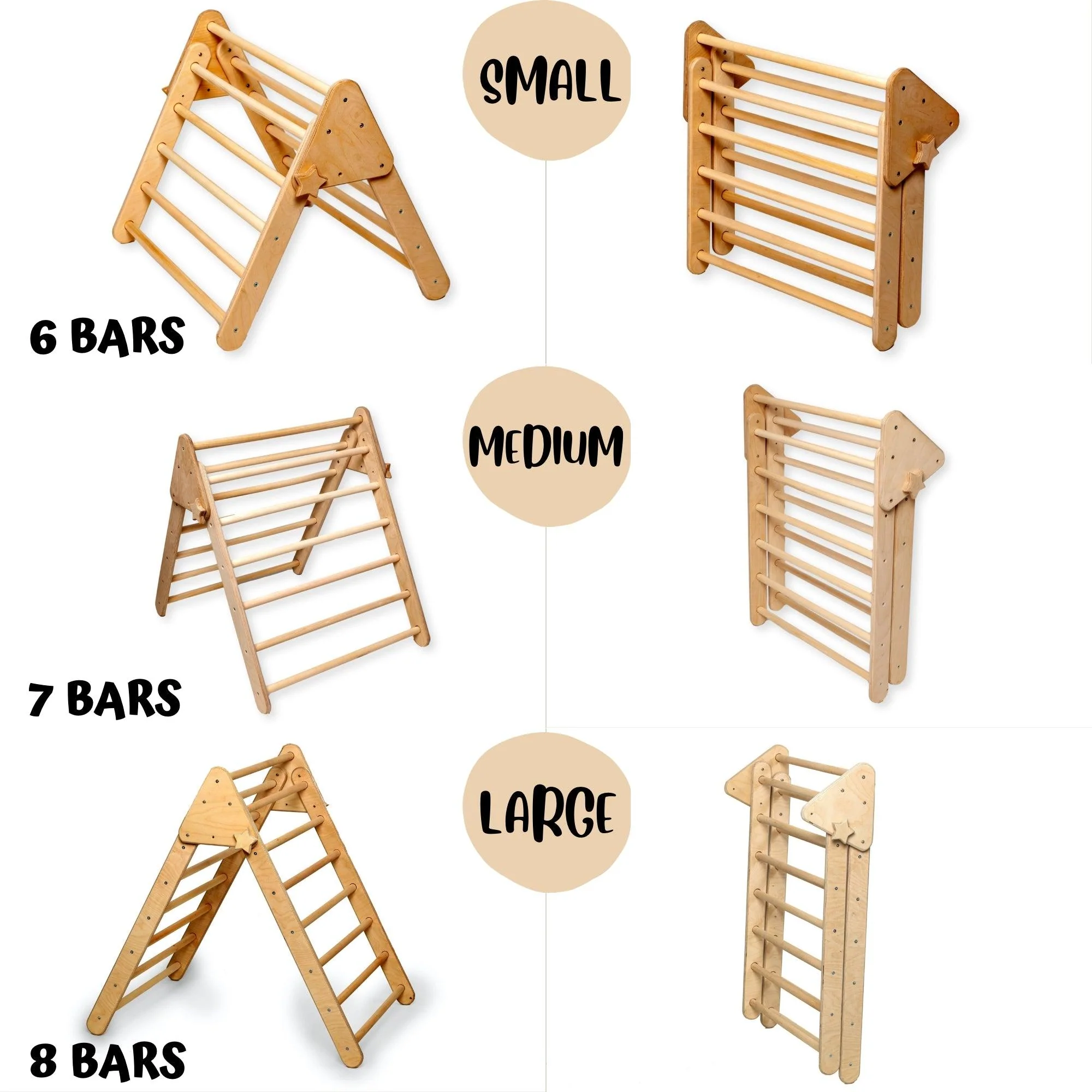 3 Size Montessori Triangle Climber Set | Indoor Playground for Kids - Image 7