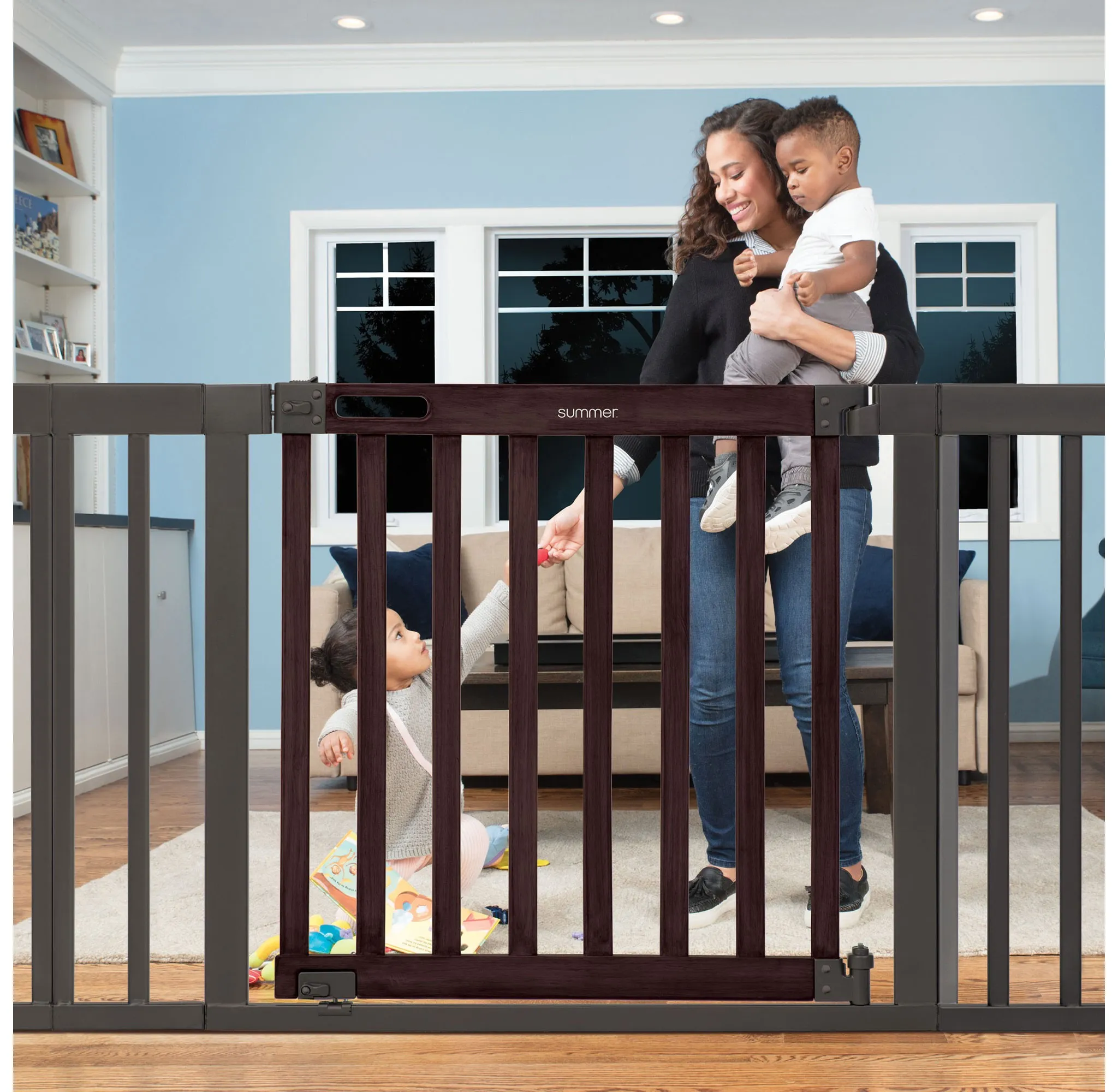 30 Inch Summer Infant West End Wall or Doorway - Dark Walnut - Image 4