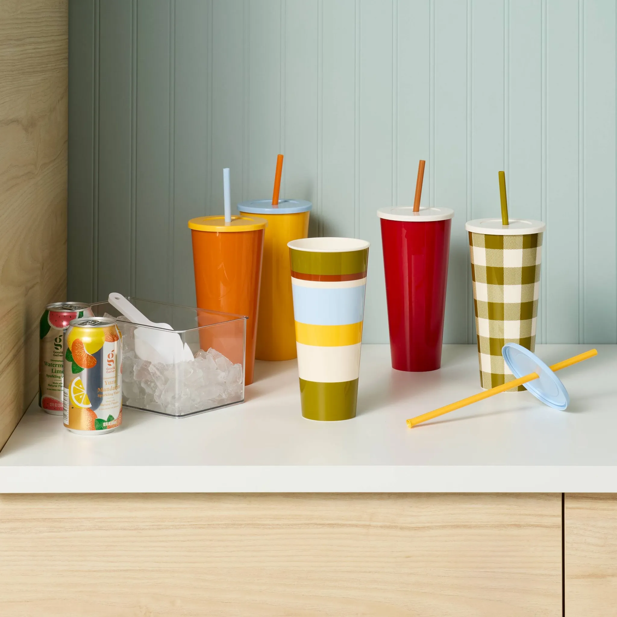 30oz 5pk Plastic Straw Tumbler - Room Essentials™ - Image 2