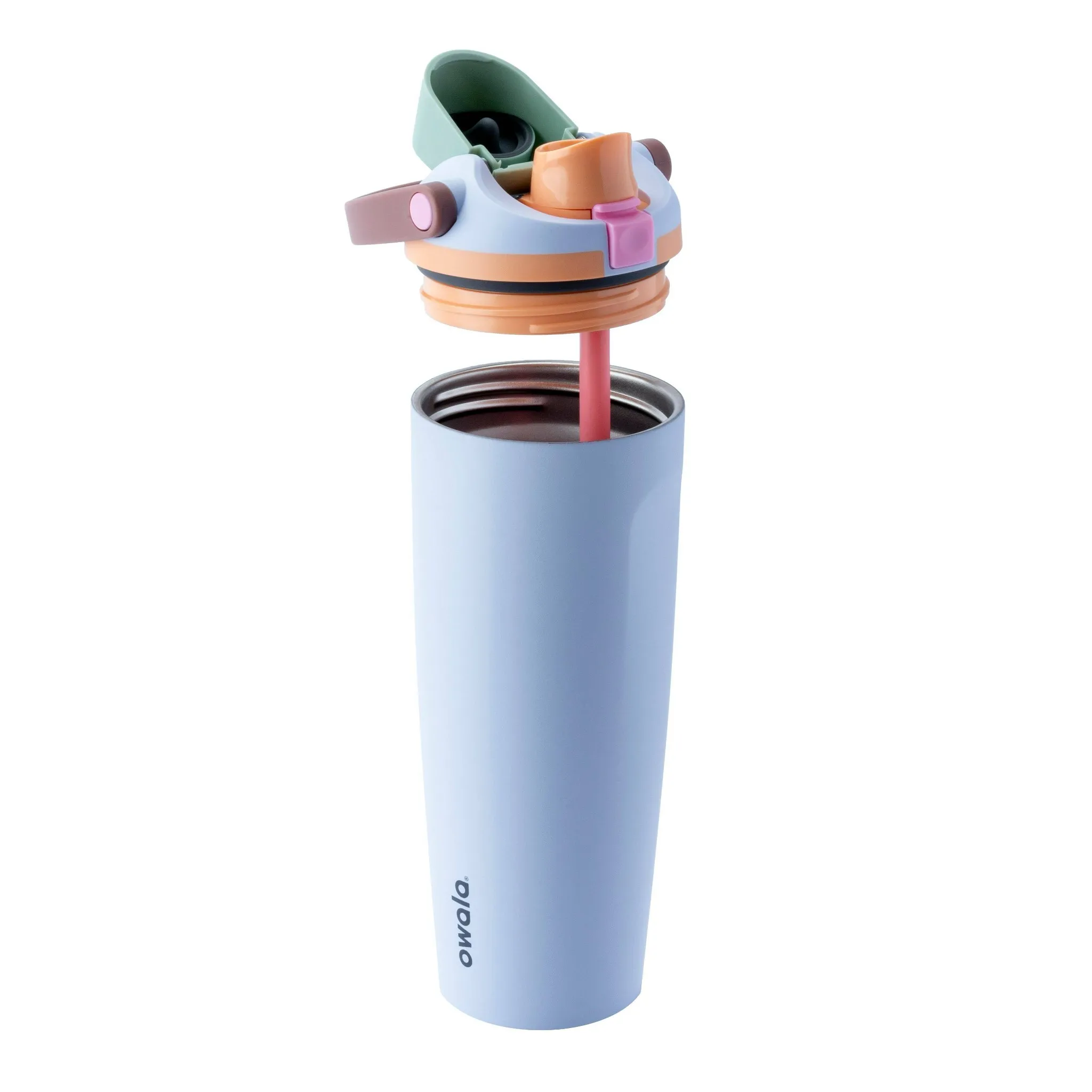 30oz FreeSip Sway Stainless Steel Tumbler - Periwinkle Twinkle : Insulated, Leakproof, BPA-Free, Double-Wall, Straw Included - Image 2