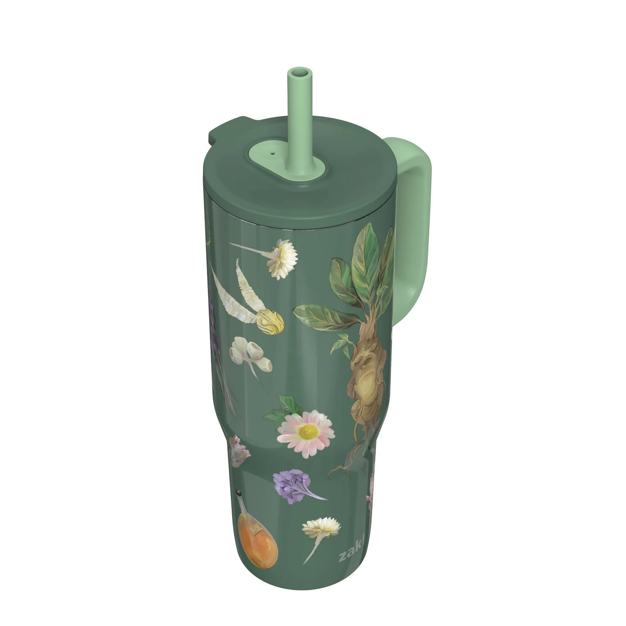 30oz Harry Potter Stainless Steel Straw Tumbler With Handle - Green - Image 3