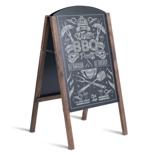 31.5 Inch Wood A-Frame Sidewalk Signage Chalkboard - Image 2