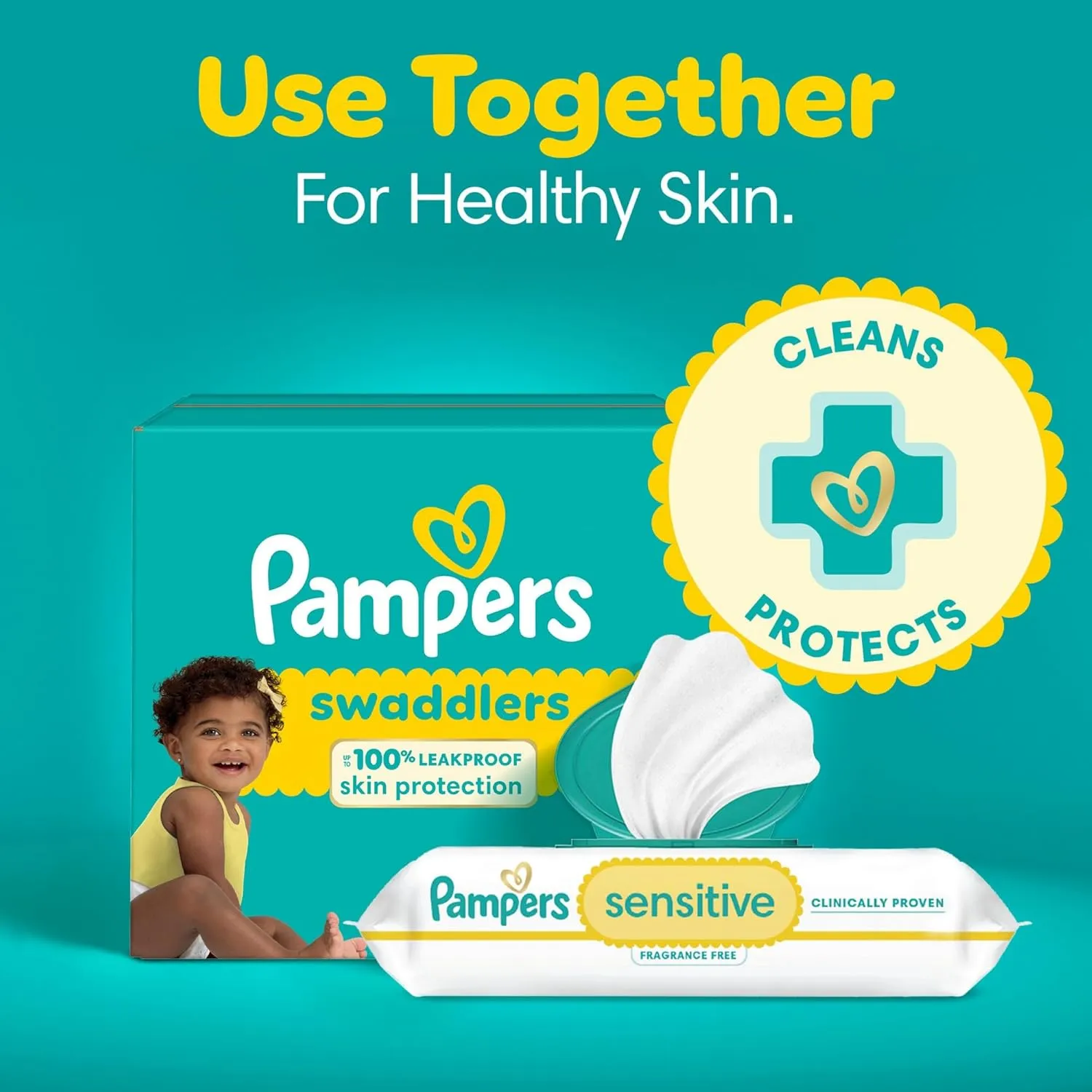 32 Ct Baby Diapers Size 1 - Swaddlers - Image 2