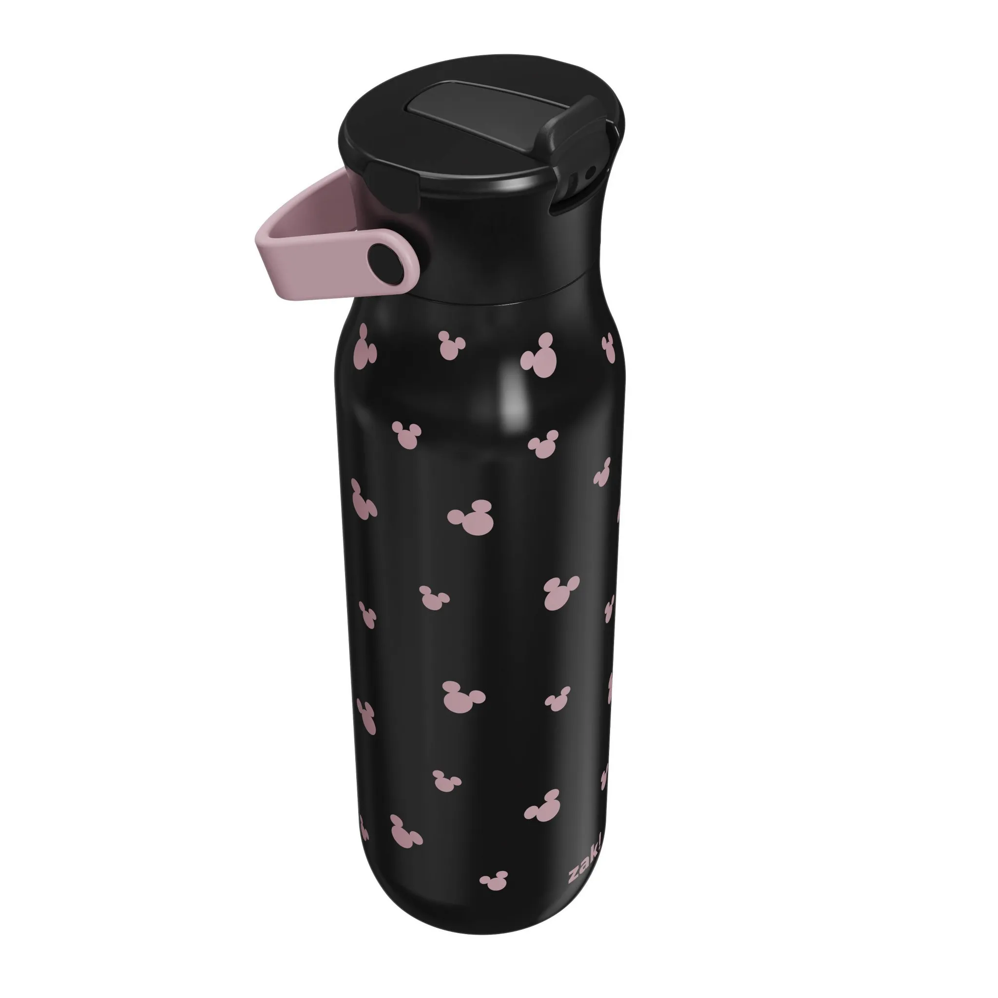32oz Mickey Mouse Stainless Steel Vacuum Insulated Water Bottle with Straw Lid Black - Image 3