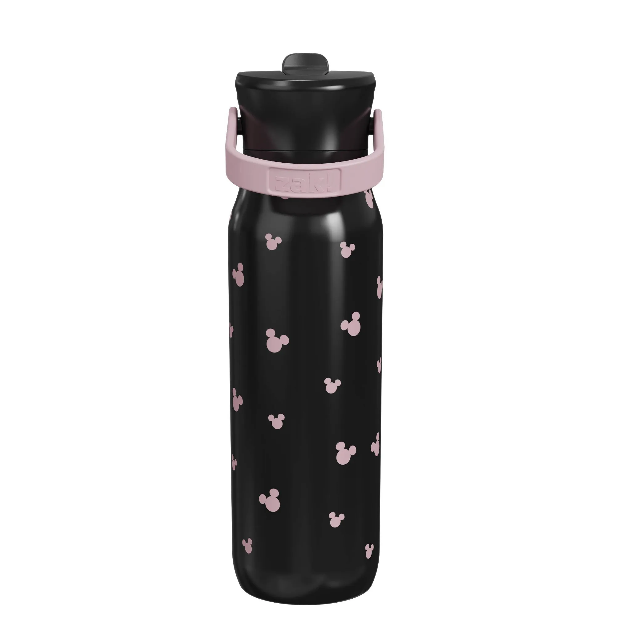 32oz Mickey Mouse Stainless Steel Vacuum Insulated Water Bottle with Straw Lid Black - Image 2