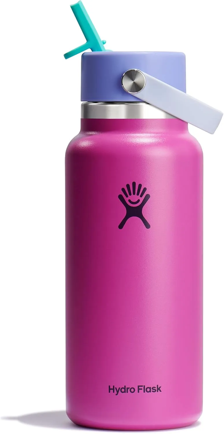 32oz Wide Mouth Flex Straw Water Bottle - Holiday Punch - Image 6