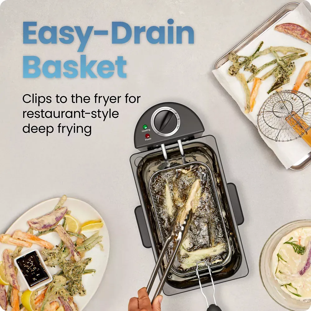 3.2qt Stainless Steel Deep Fryer - Image 3