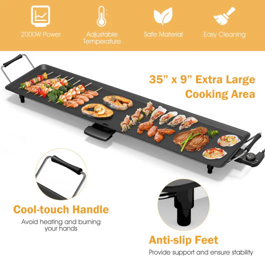 35 Inch Electric Griddle With Adjustable Temperature - Image 3
