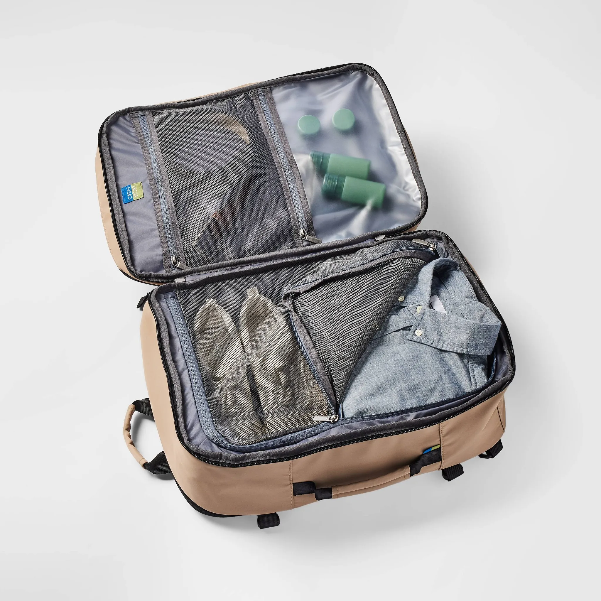 35L Travel Backpack - Beige - Image 4