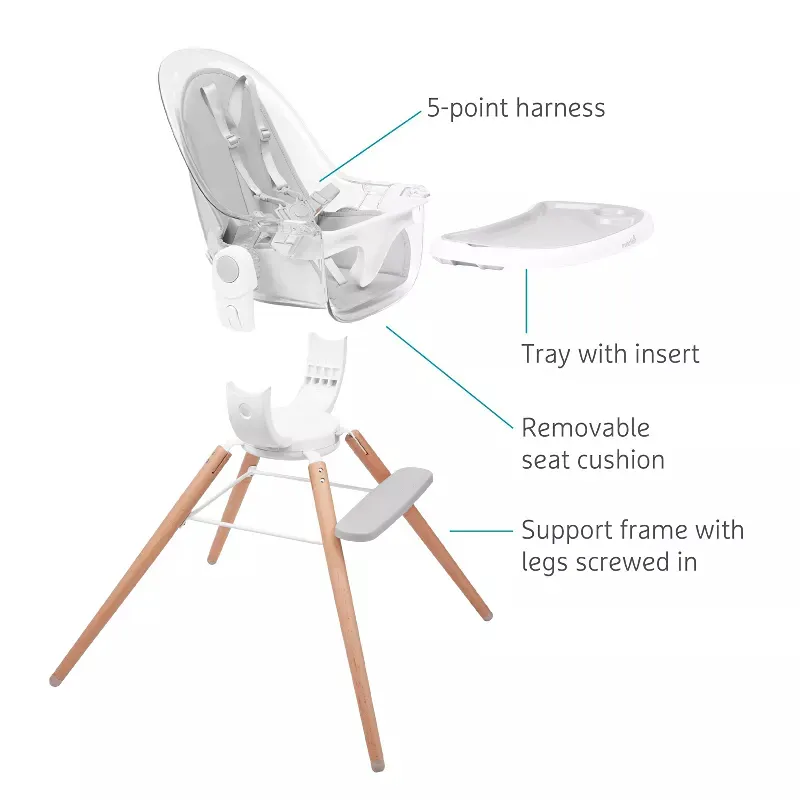 360 Cloud High Chair - White - Image 4