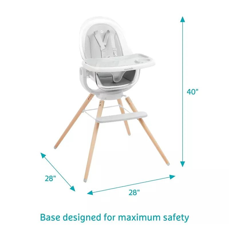 360 Cloud High Chair - White - Image 5