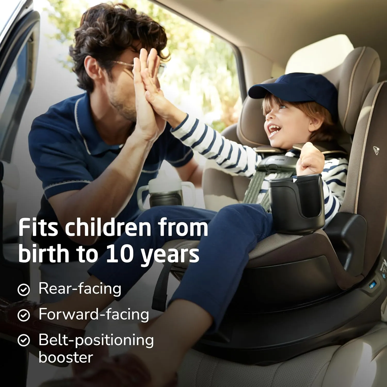 Andi 360 Rotating All-in-One Baby Convertible Car Seat - Caspian Caviar - Image 6