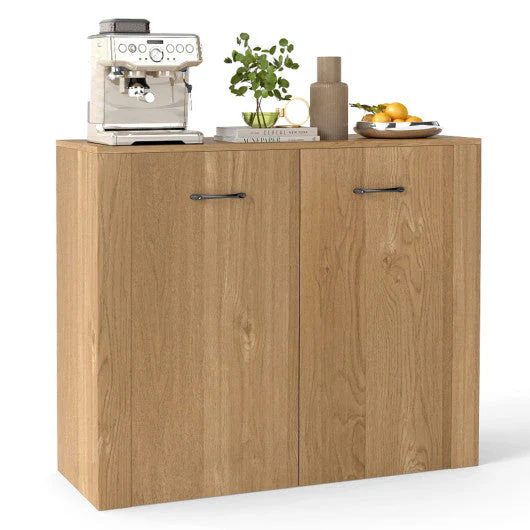 38 Inches Buffet Modern Sideboard Cabinet With Storage-Natural - Image 3
