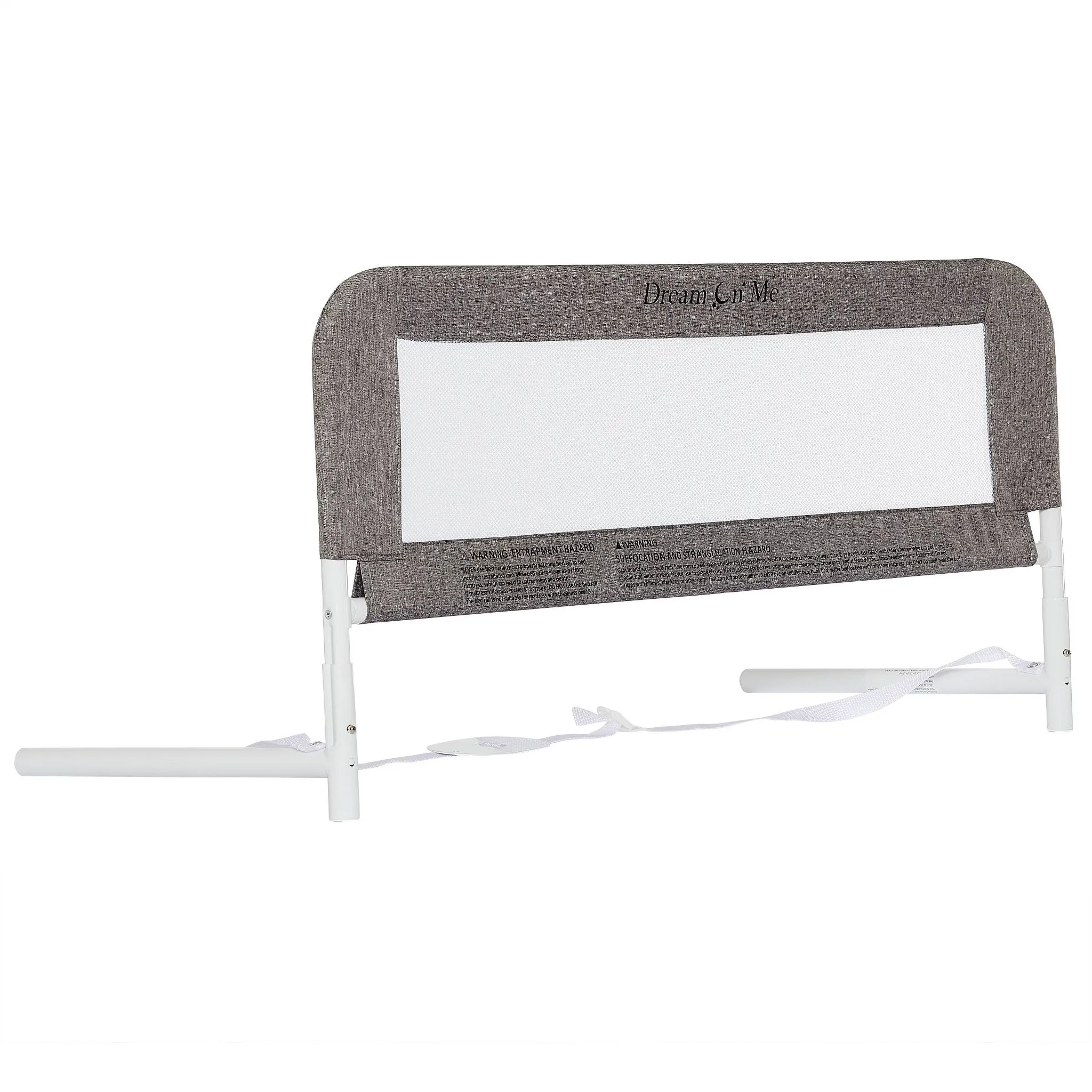 3D Linen fabric and Mesh Security Bed Rail - Gray