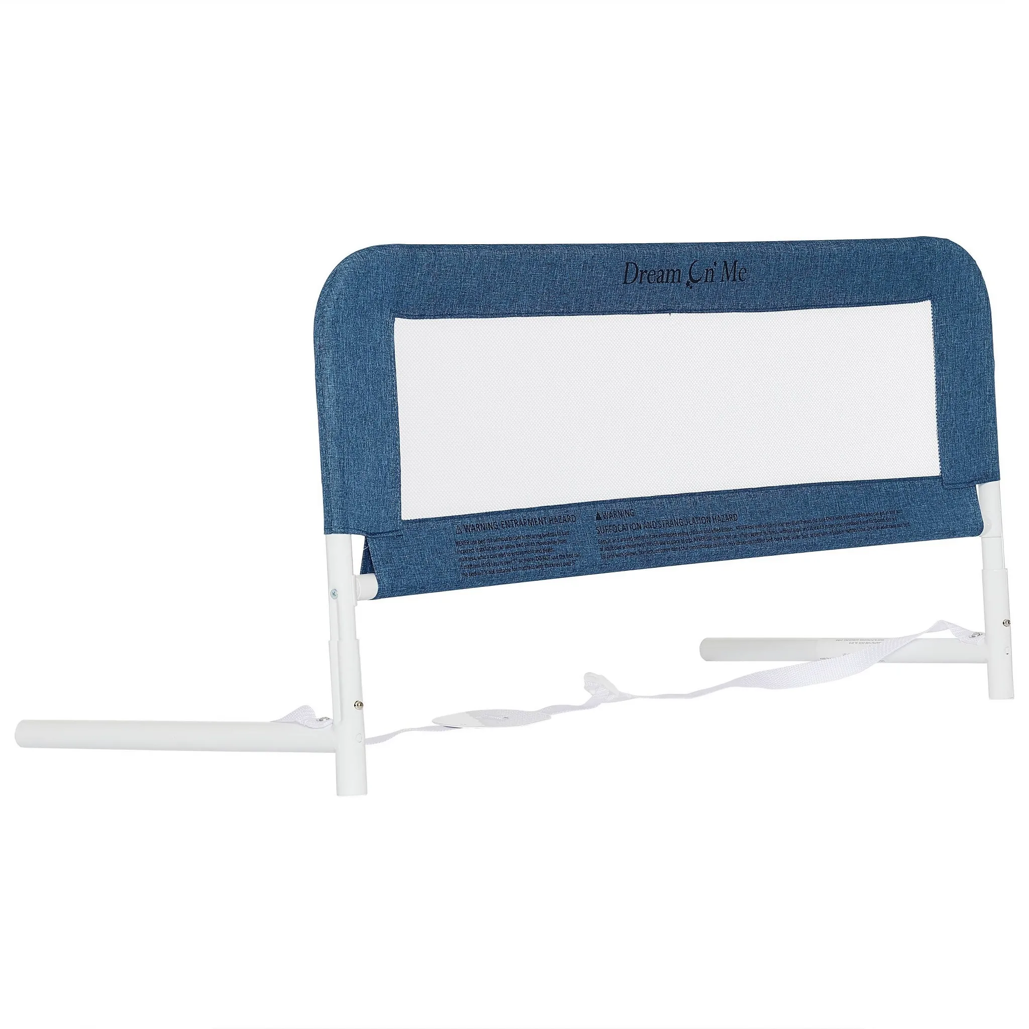 3D Linen fabric and Mesh Security Bed Rail - Navy