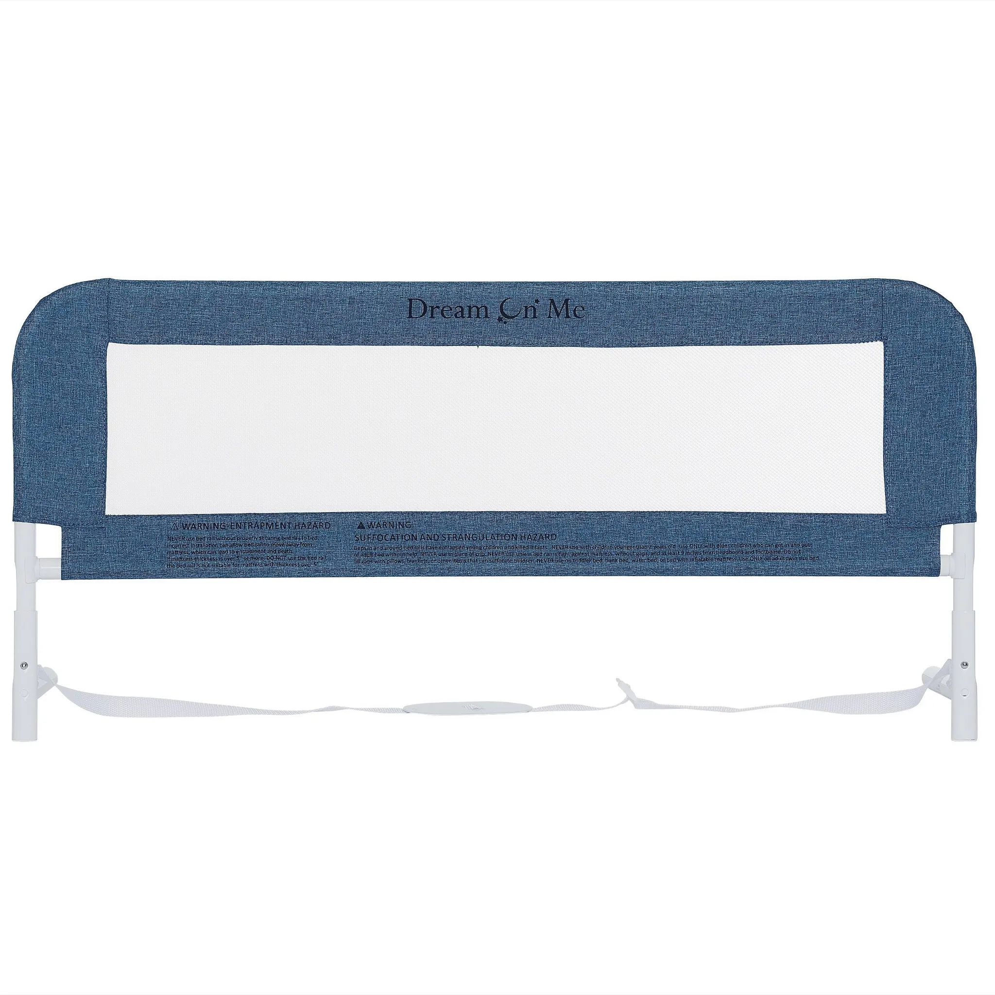 3D Linen fabric and Mesh Security Bed Rail - Navy - Image 2