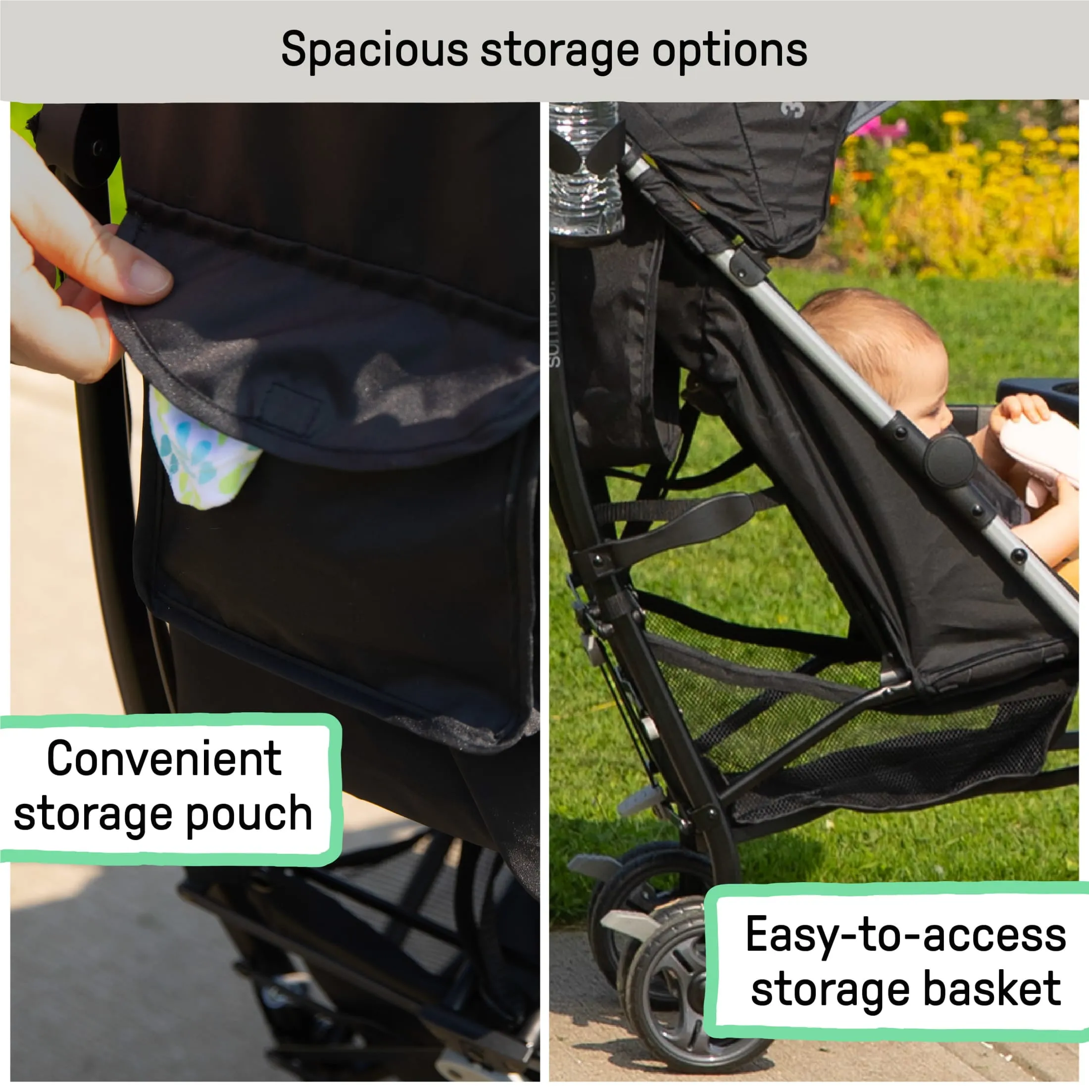 3Dlite Convenience Stroller - Black/Silver - Image 4