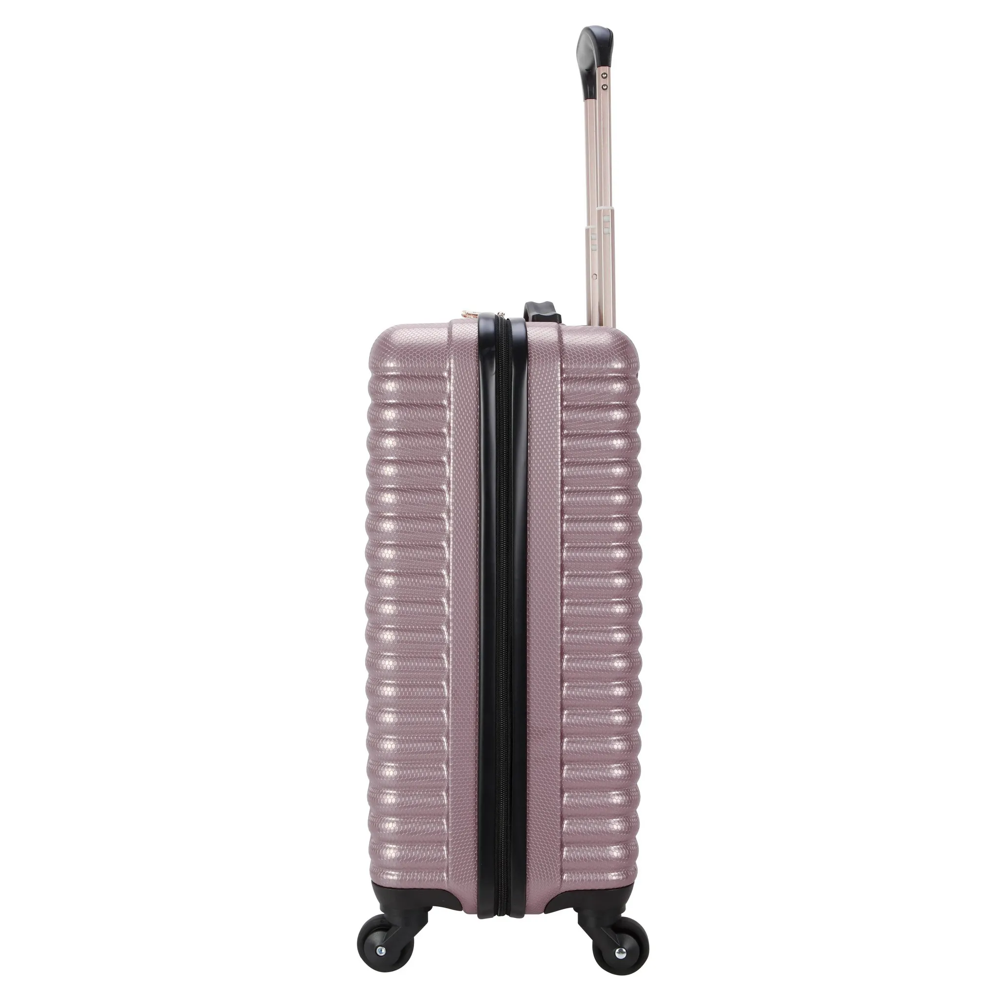3pc Hardside Checked Spinner Luggage Set - Rose Gold - Image 3