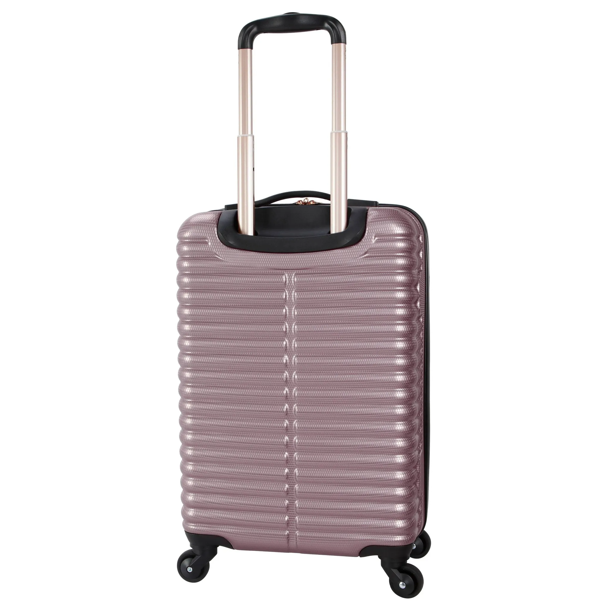 3pc Hardside Checked Spinner Luggage Set - Rose Gold - Image 5