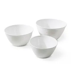 3pc Plastic Nesting Serving Bowls
