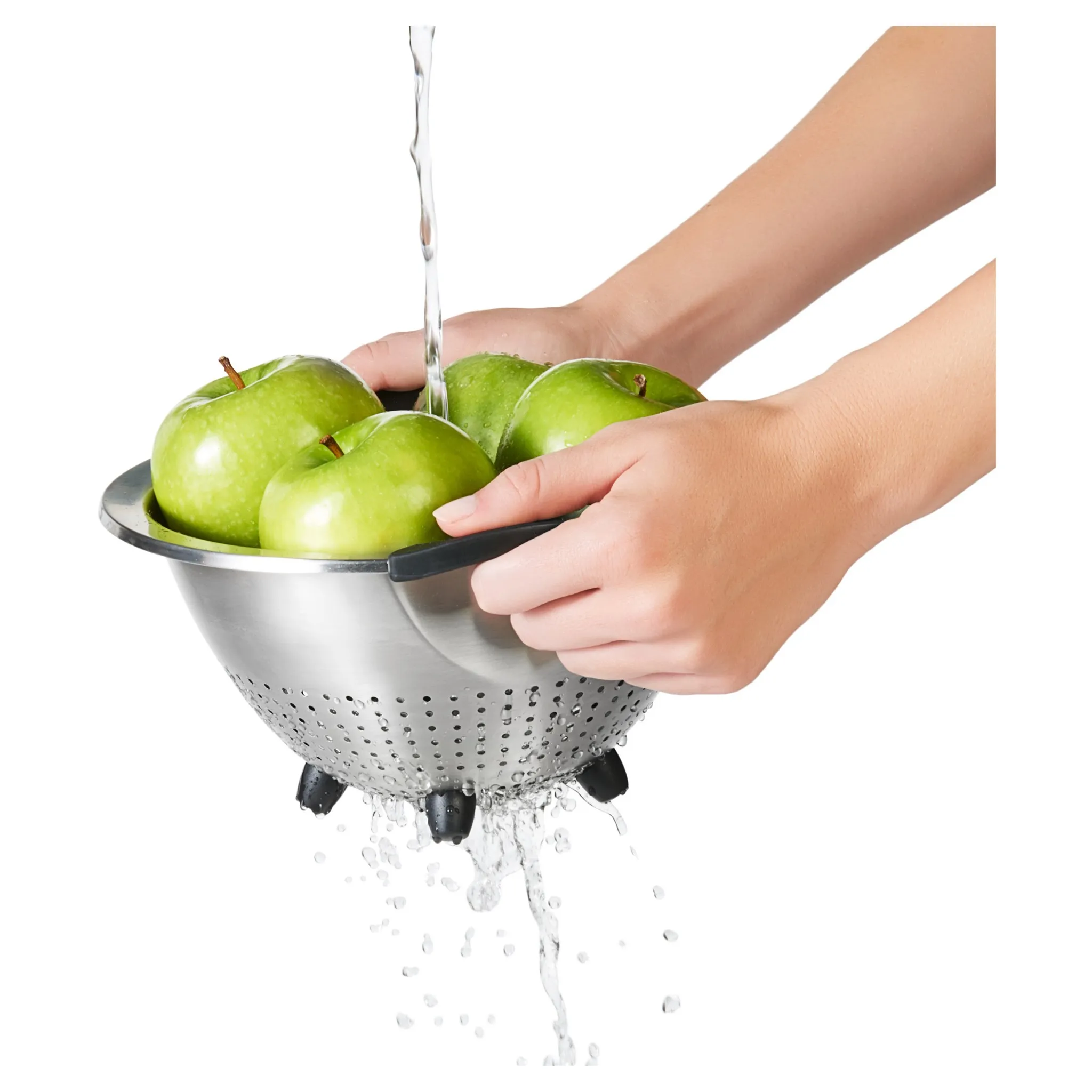 3Qt Stainless Steel Colander - Silver - Image 4
